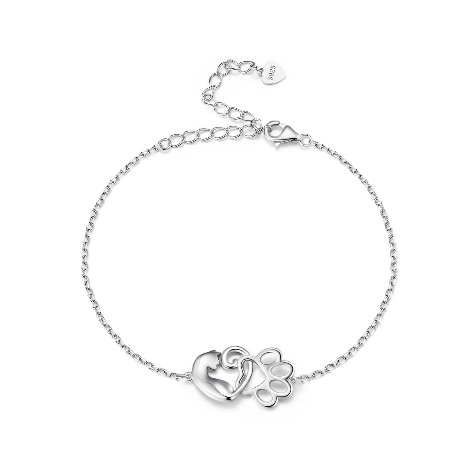 pandora style cute cat bracelet scb253