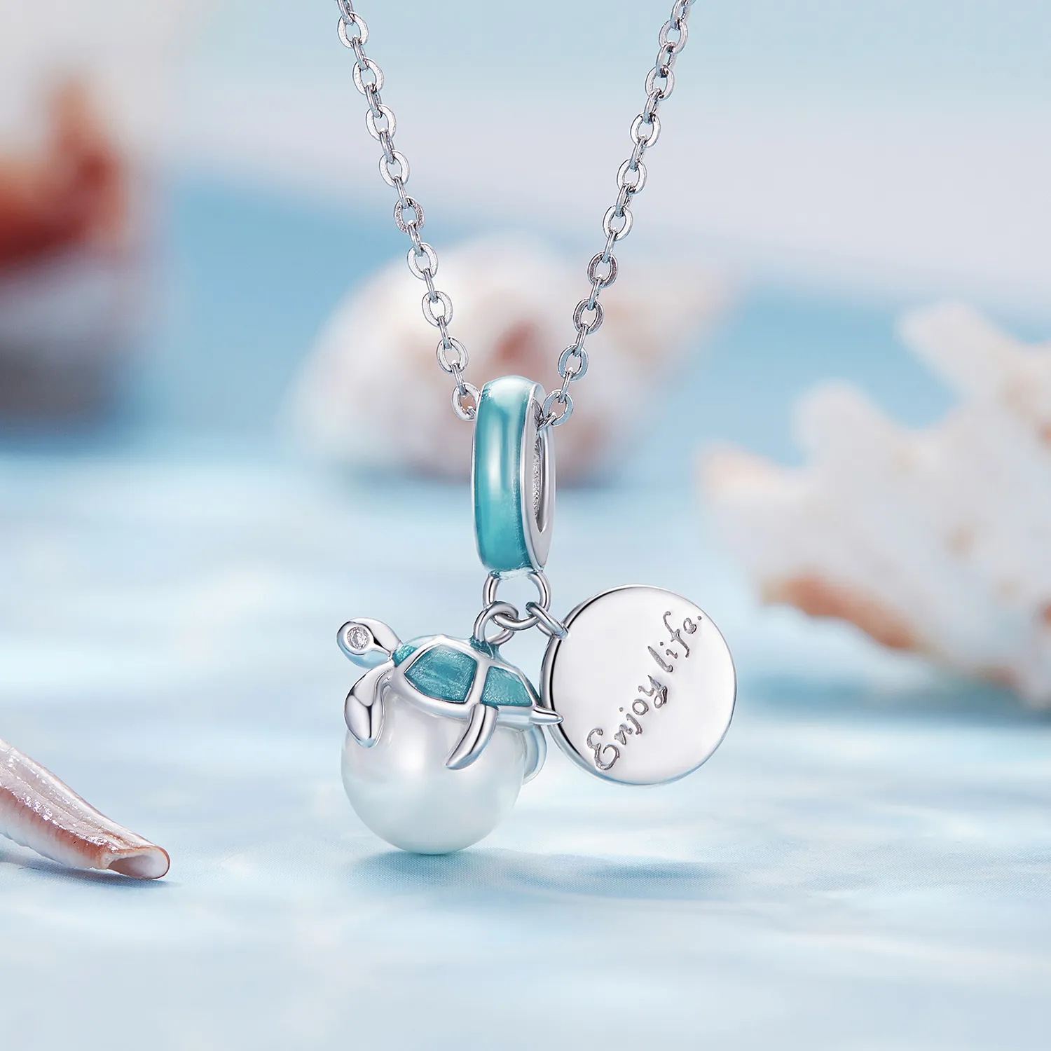 Pandora Style Enjoy Life Of Sea Turtles Pendant Charm - SCC2506