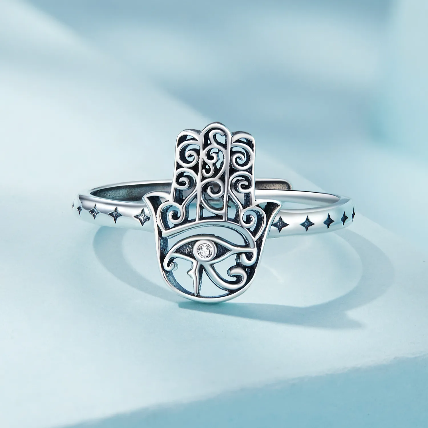 Pandora Style Hand Of Fatima Open Ring - SCR938