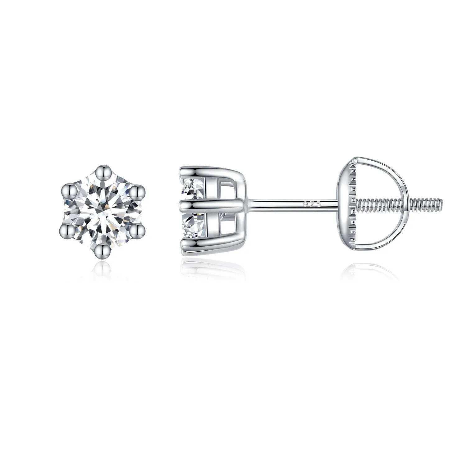pandora style shiny zircon stud earrings bse615 4l