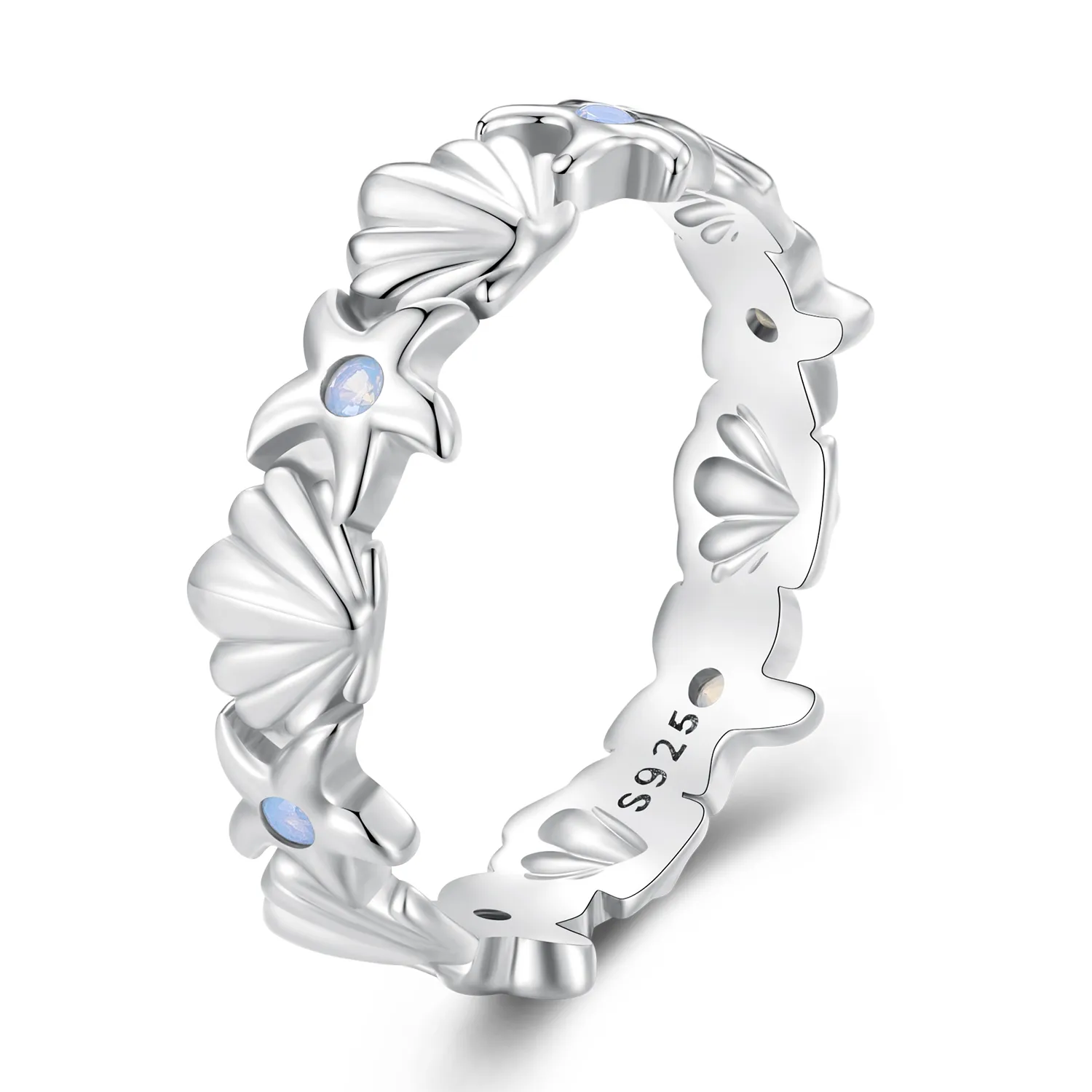 pandora style starfish shell ring bsr430