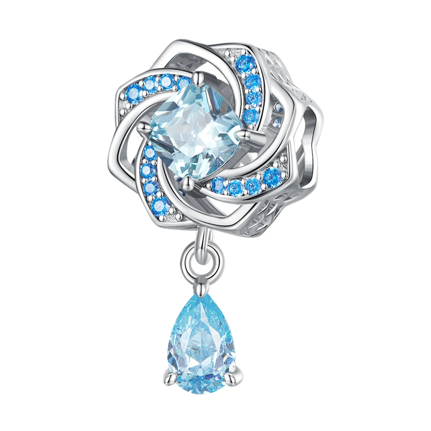blue dangle charm pandora style bsc751