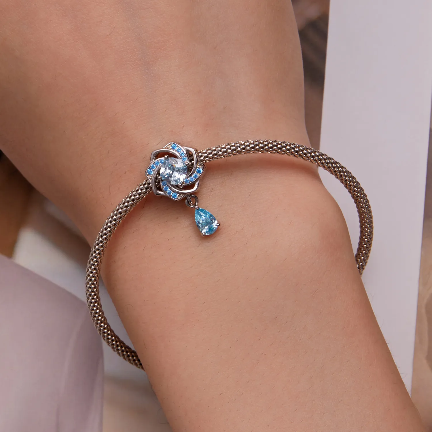 Blue Dangle Charm Pandora Style - BSC751
