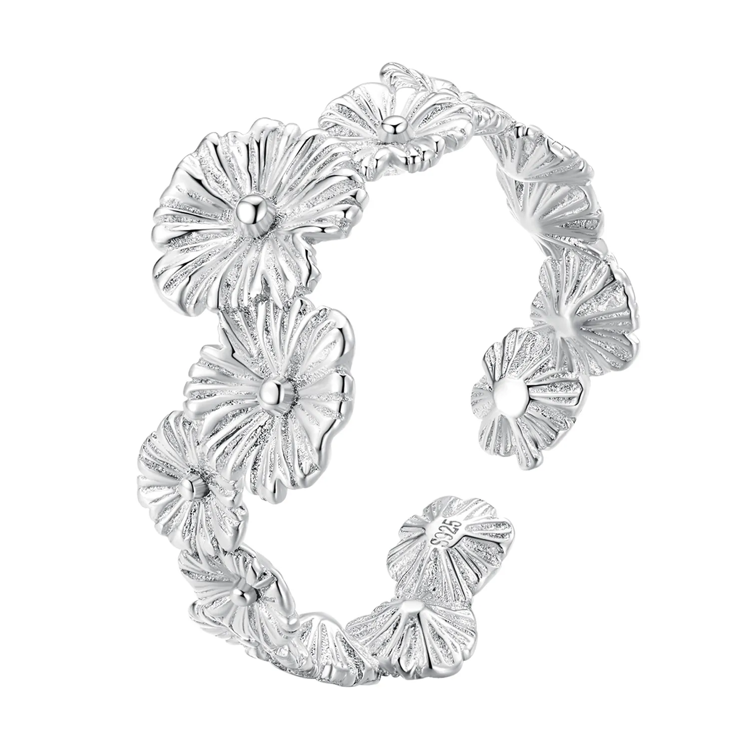 classic daisy flower band ring bsr382