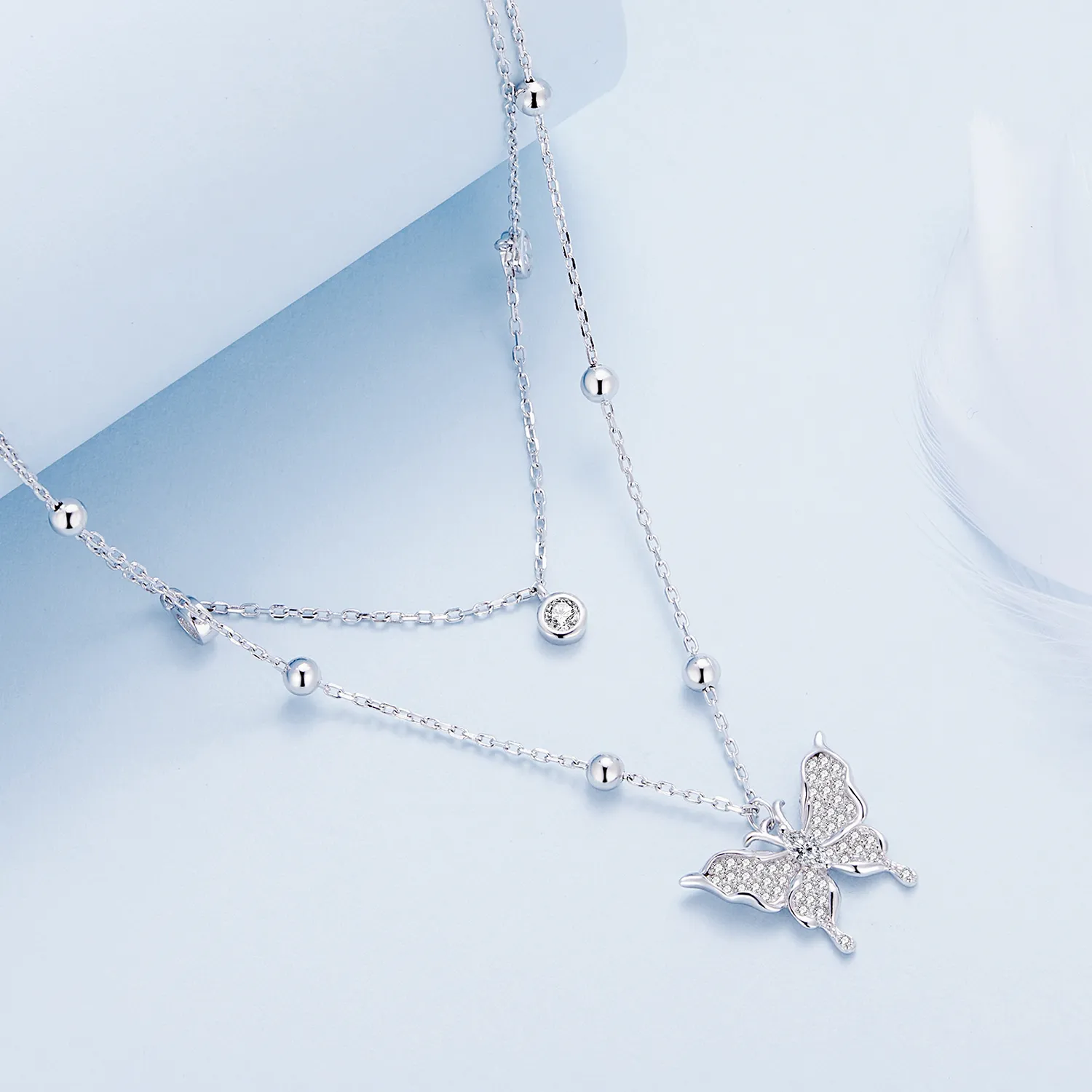 Double Chain Necklace Pandora Style - BSN308