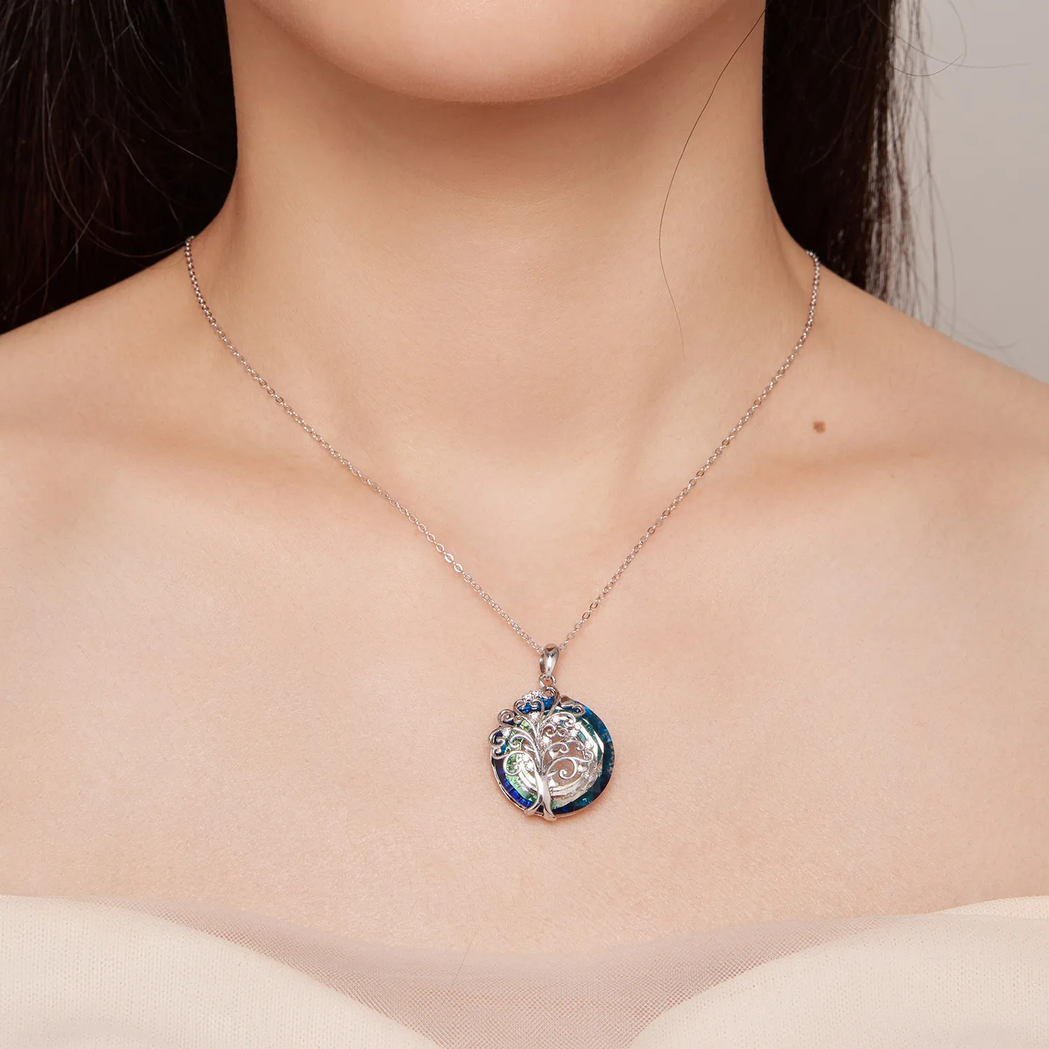 Family Circle Necklace Pandora Style - BSN315