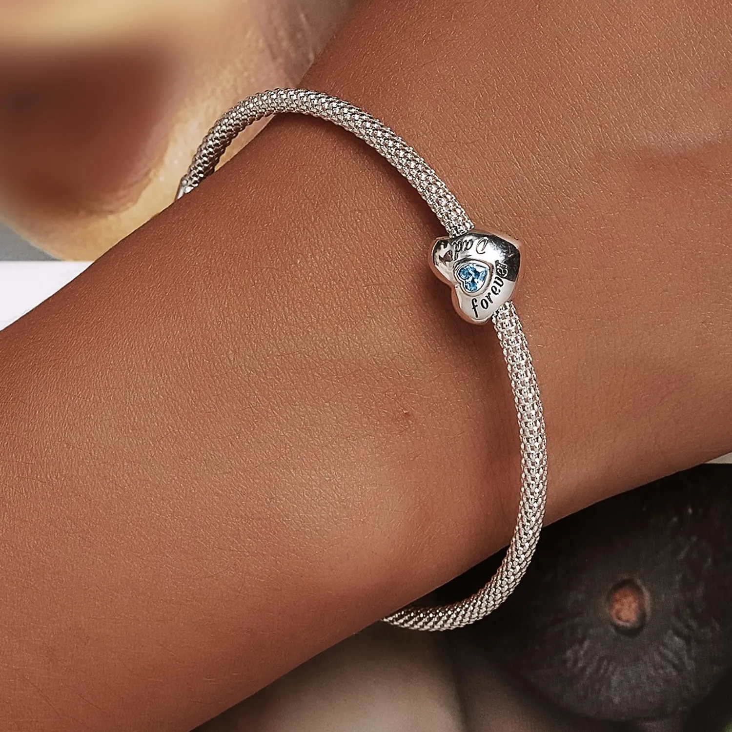 Pandora Style Charm In Memory Of Dad - BSC562-BU
