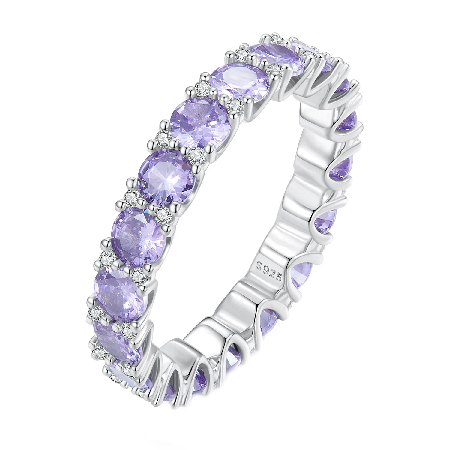 Pandora Style Purple Ring - BSR340