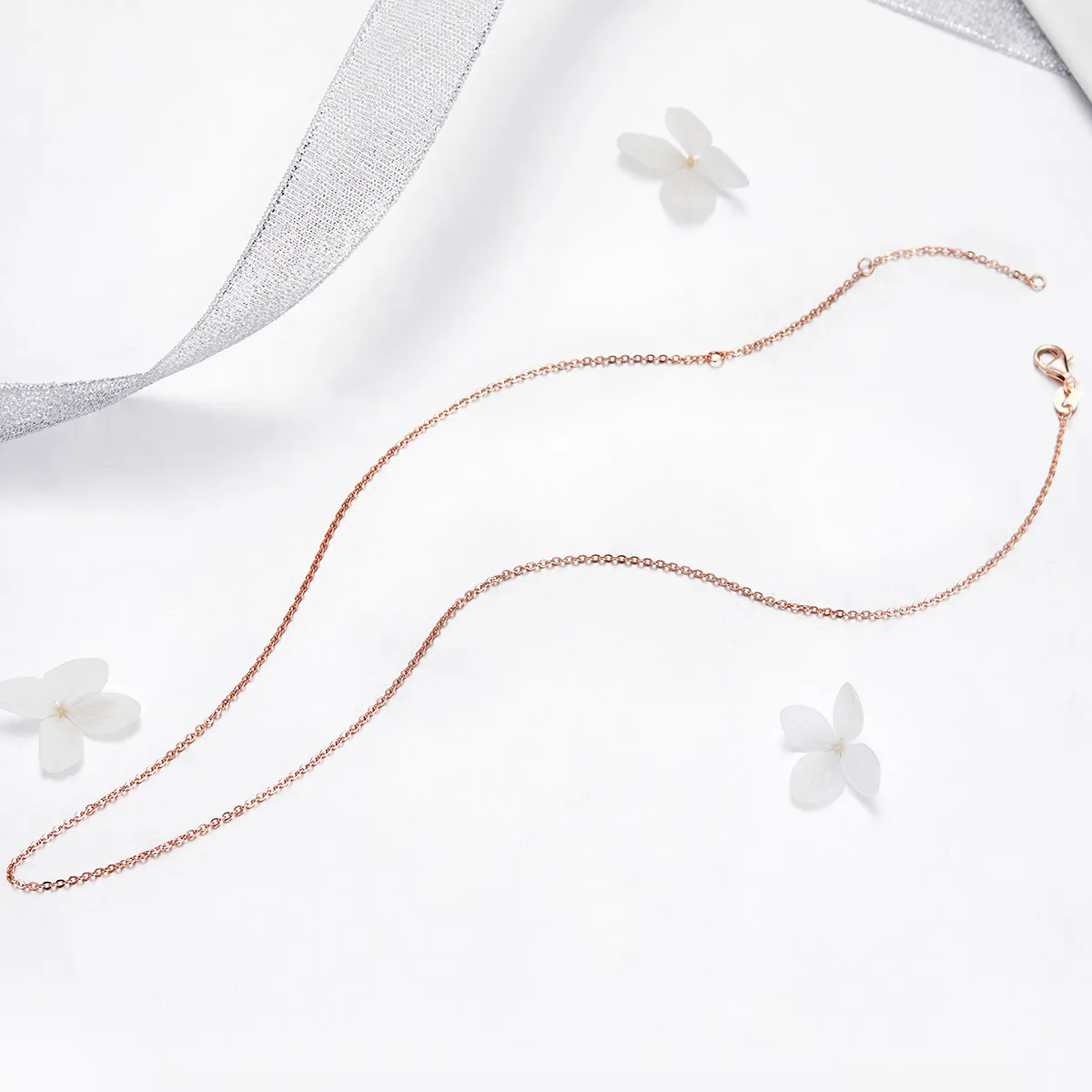 Pandora Style Rose Gold Necklace - SCA014-45