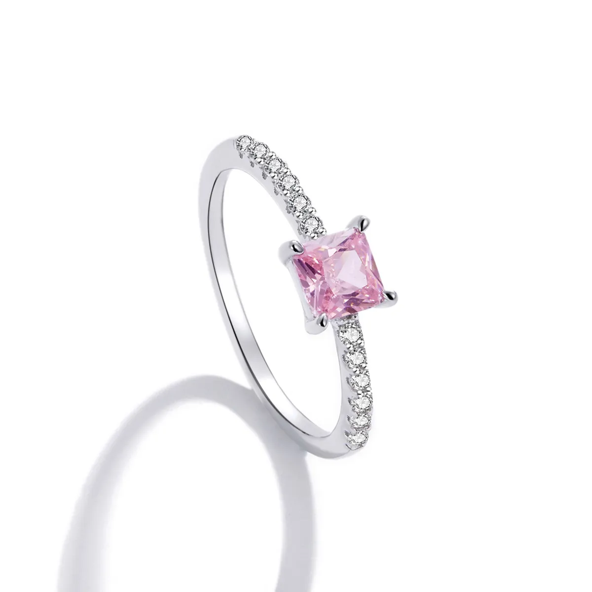 Square Sparkle Halo Ring - BSR191