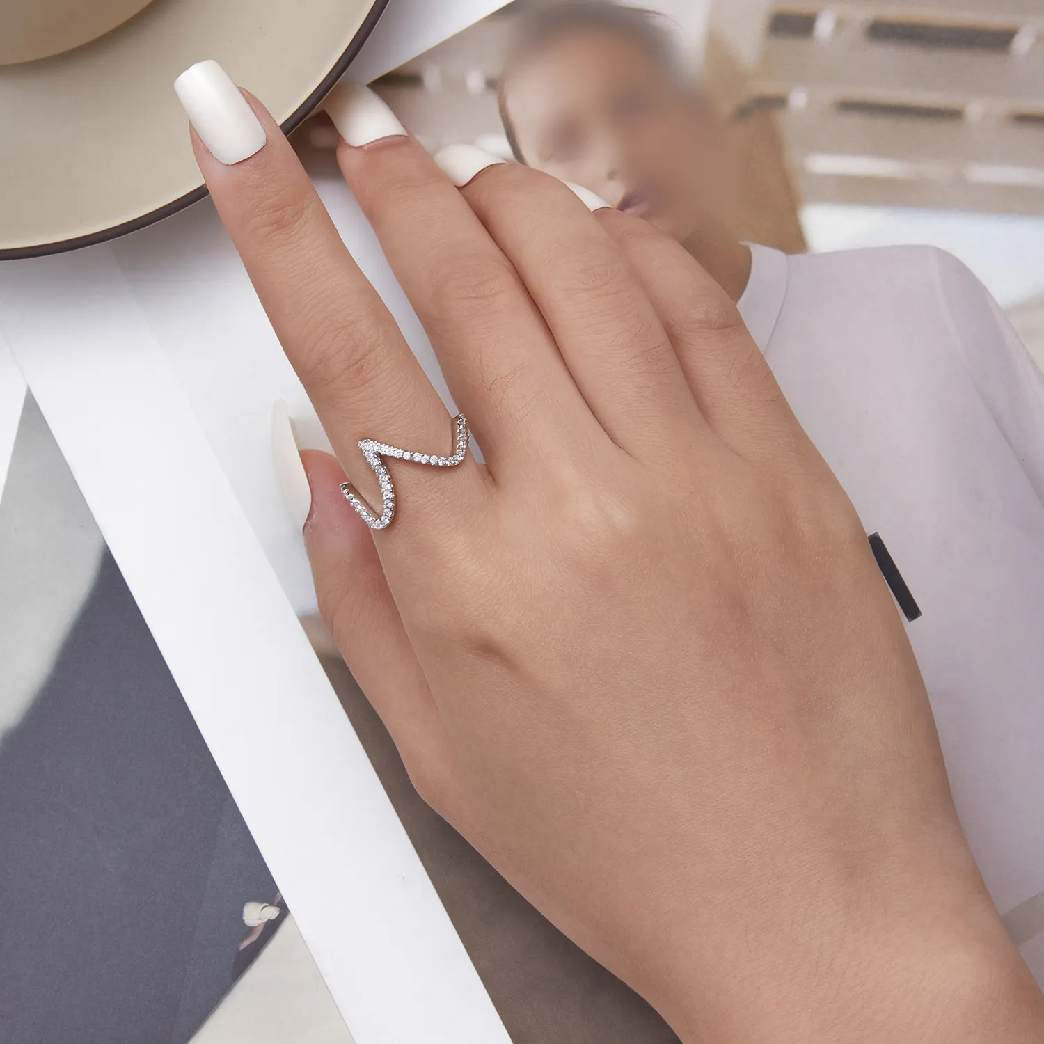 Zig Zag Ring Pandora Style - BSR314