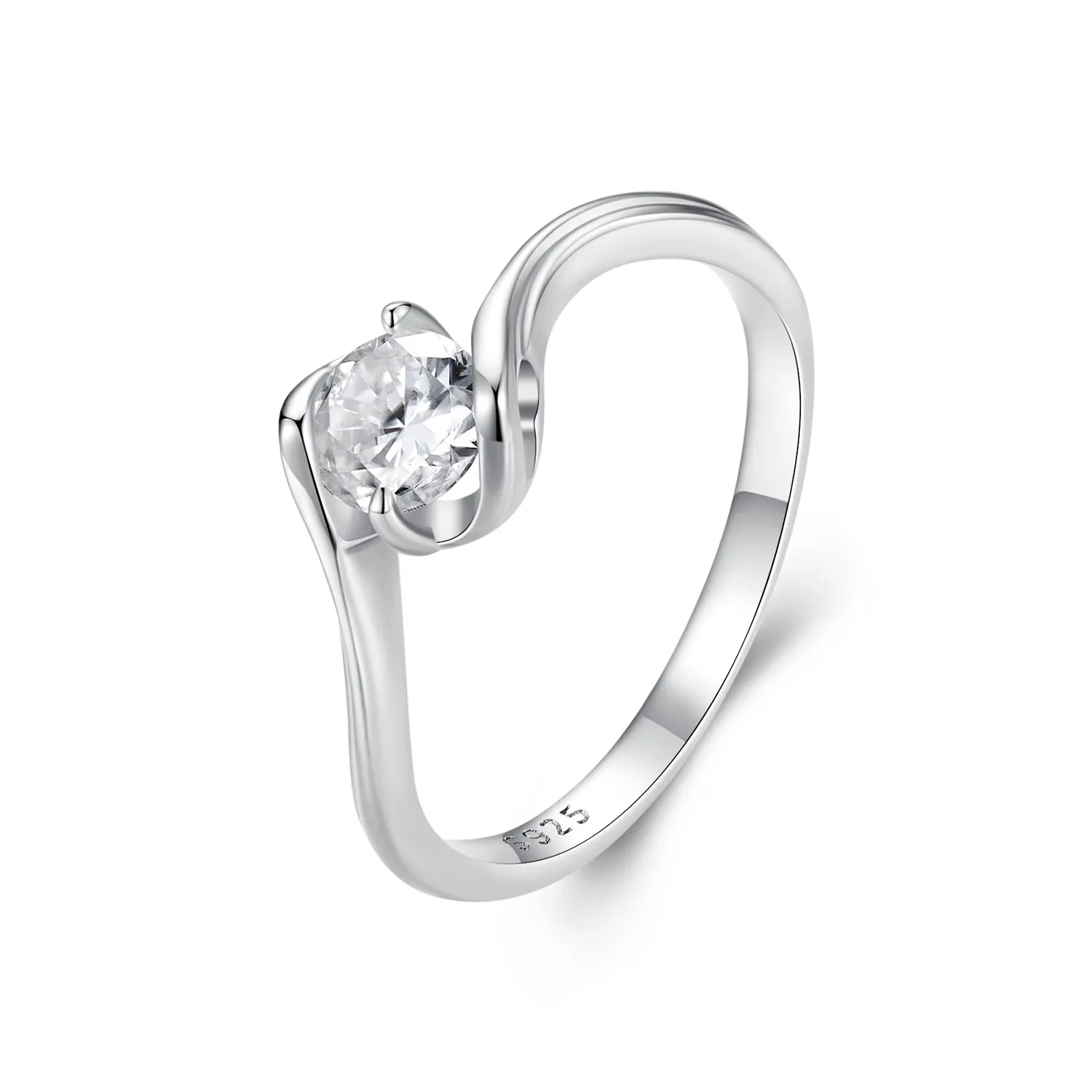 pandora style 0.5ct moissanite ring msr040