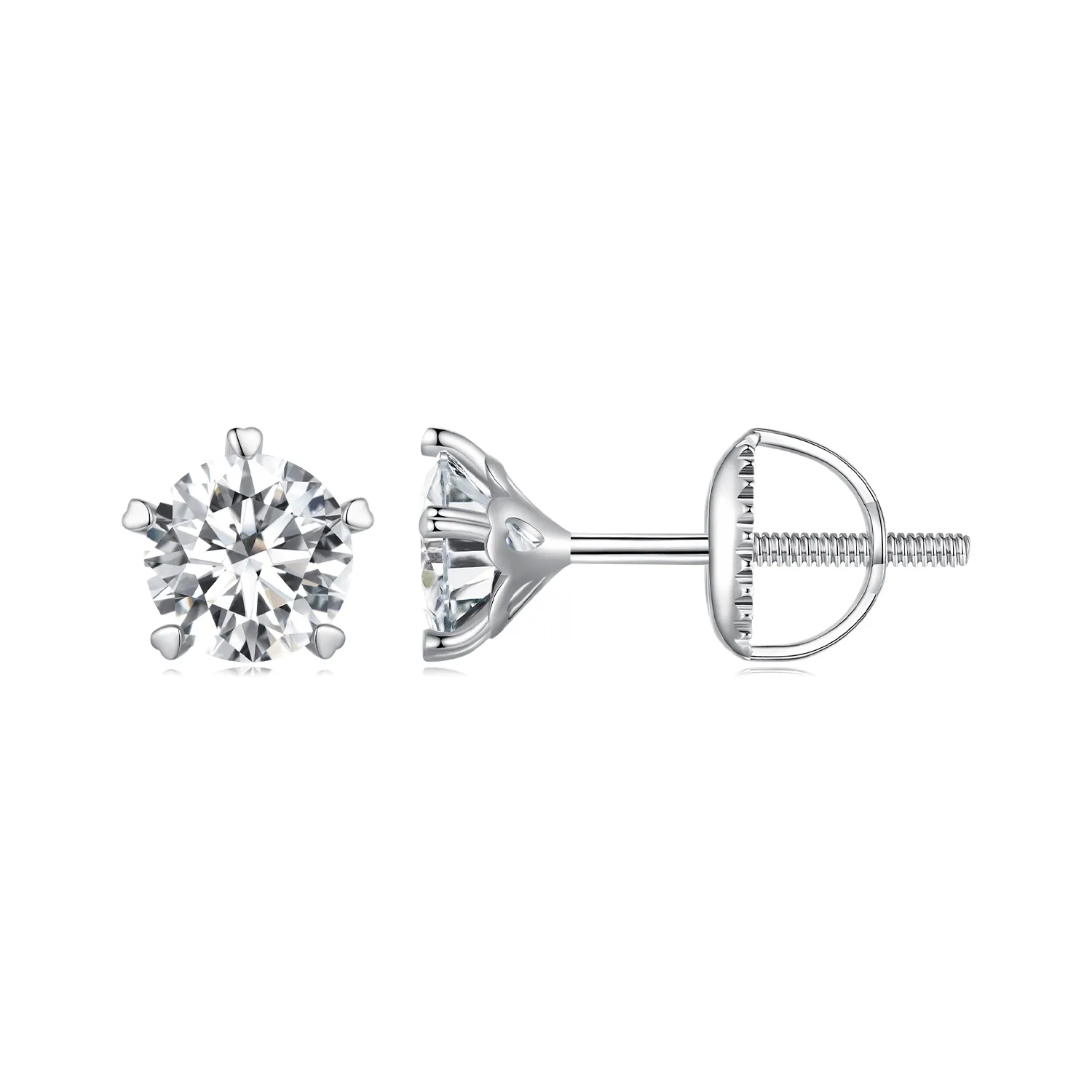 Pandora Style 0.5Ct Moissanite Studs Earrings - MSE024-S