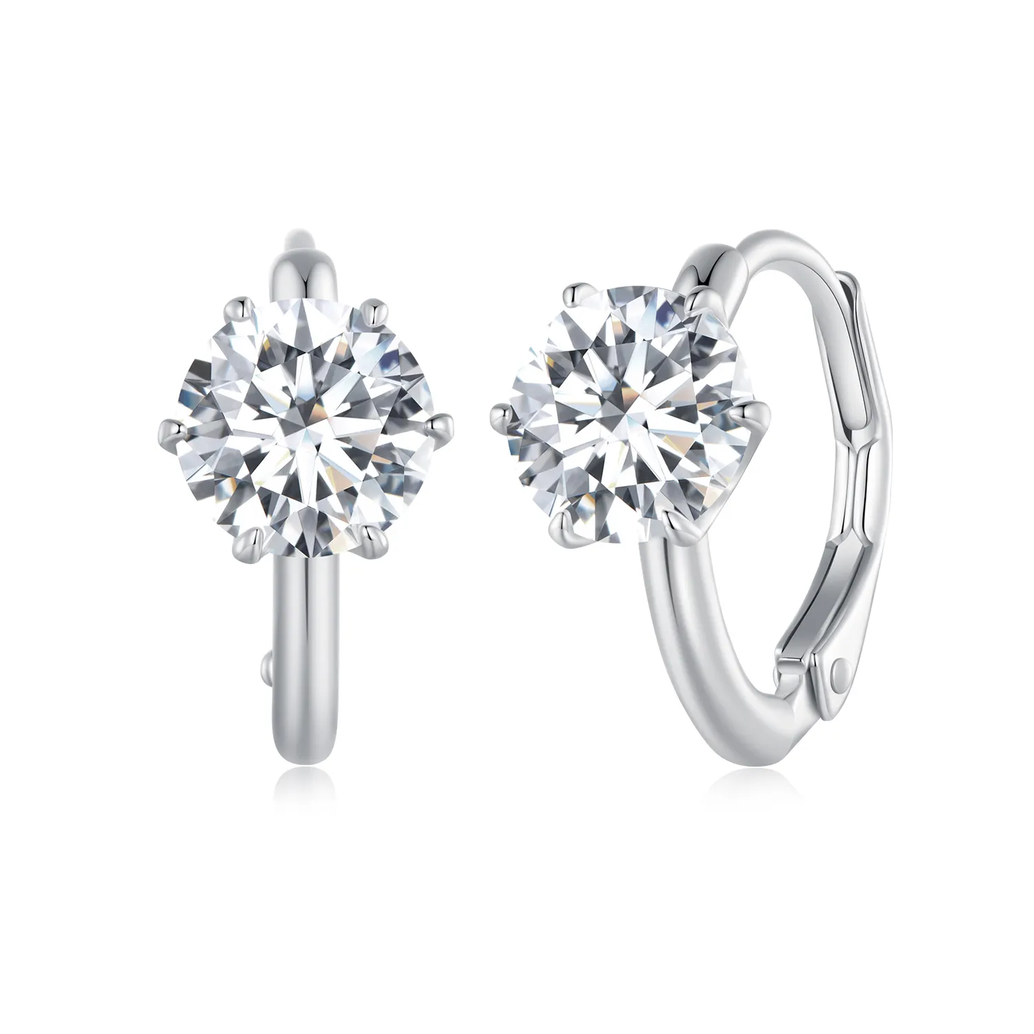 pandora style 1ct moissanite hoop earrings mse037