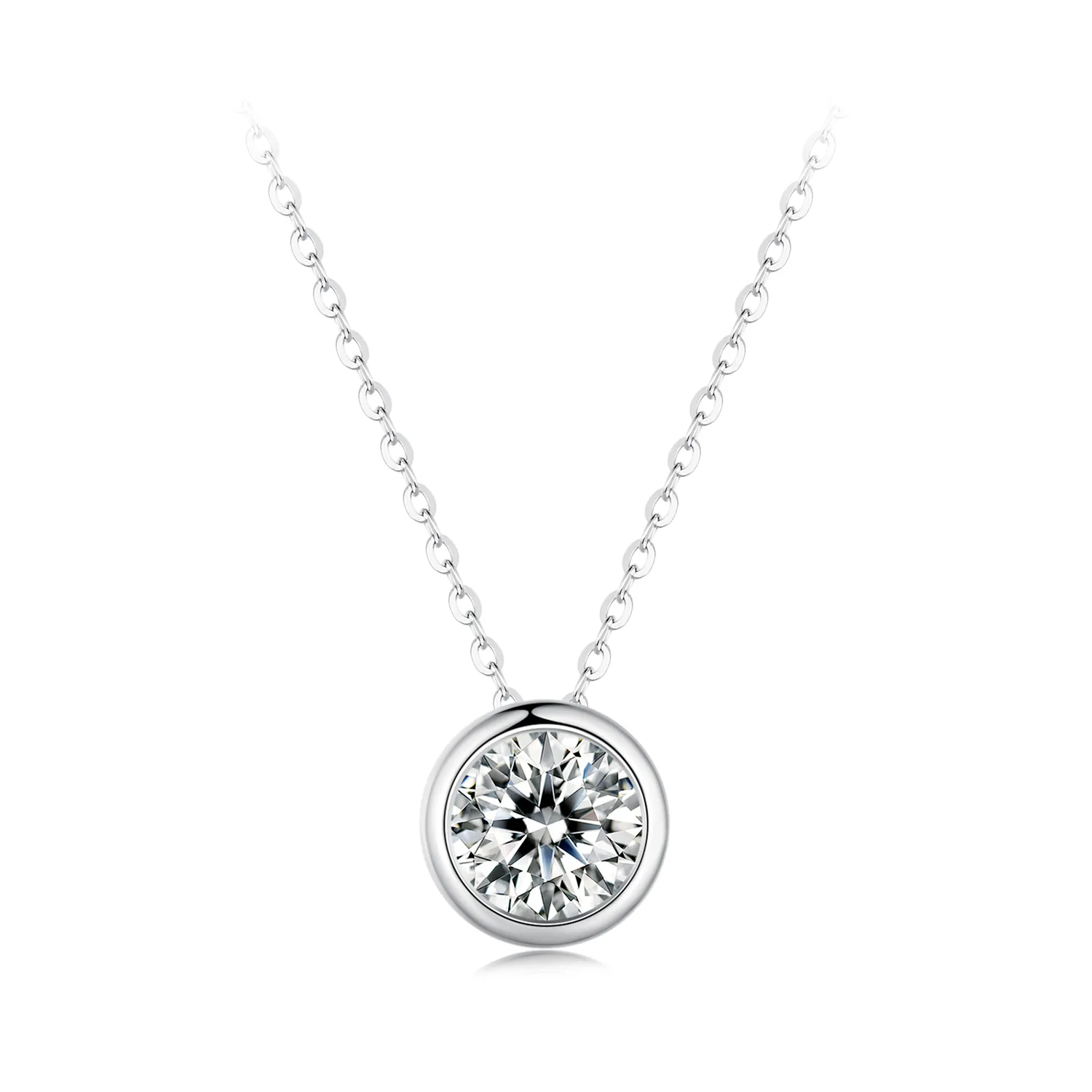 Pandora Style 1Ct Moissanite Necklace(One Certificate) - MSN021