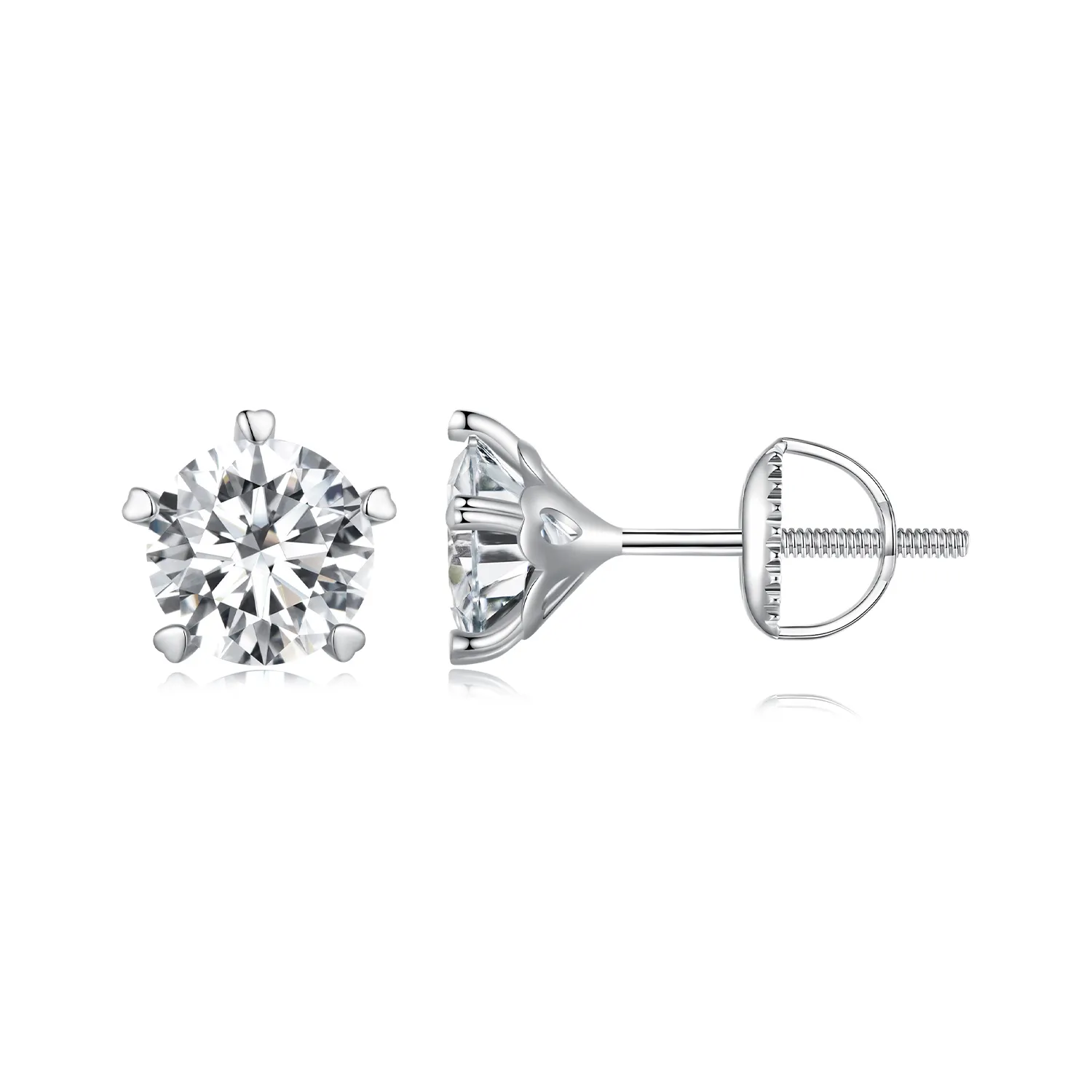 Pandora Style 1Ct Moissanite Studs Earrings - MSE024-L
