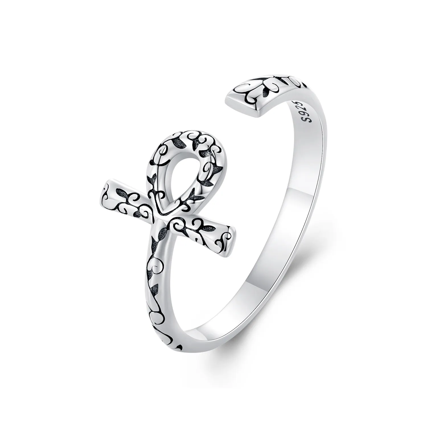 Sterling silver ankh best sale ring