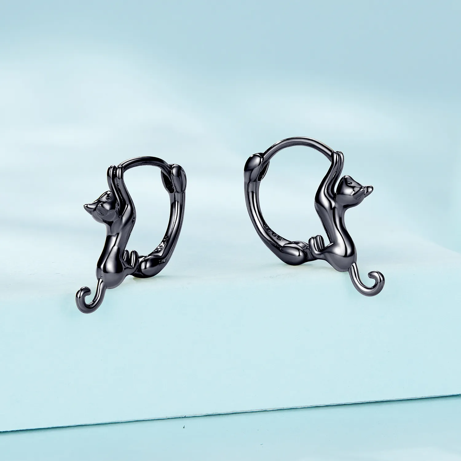 Pandora Style Cat Hoop Earrings - SCE1488-LD