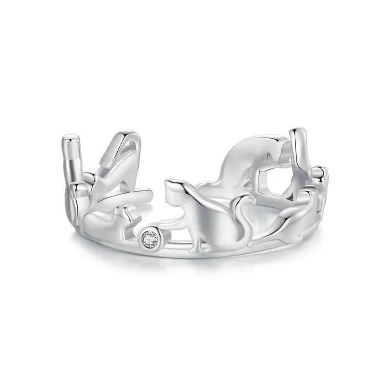 Pandora Style Cat Ring - SCR944-E