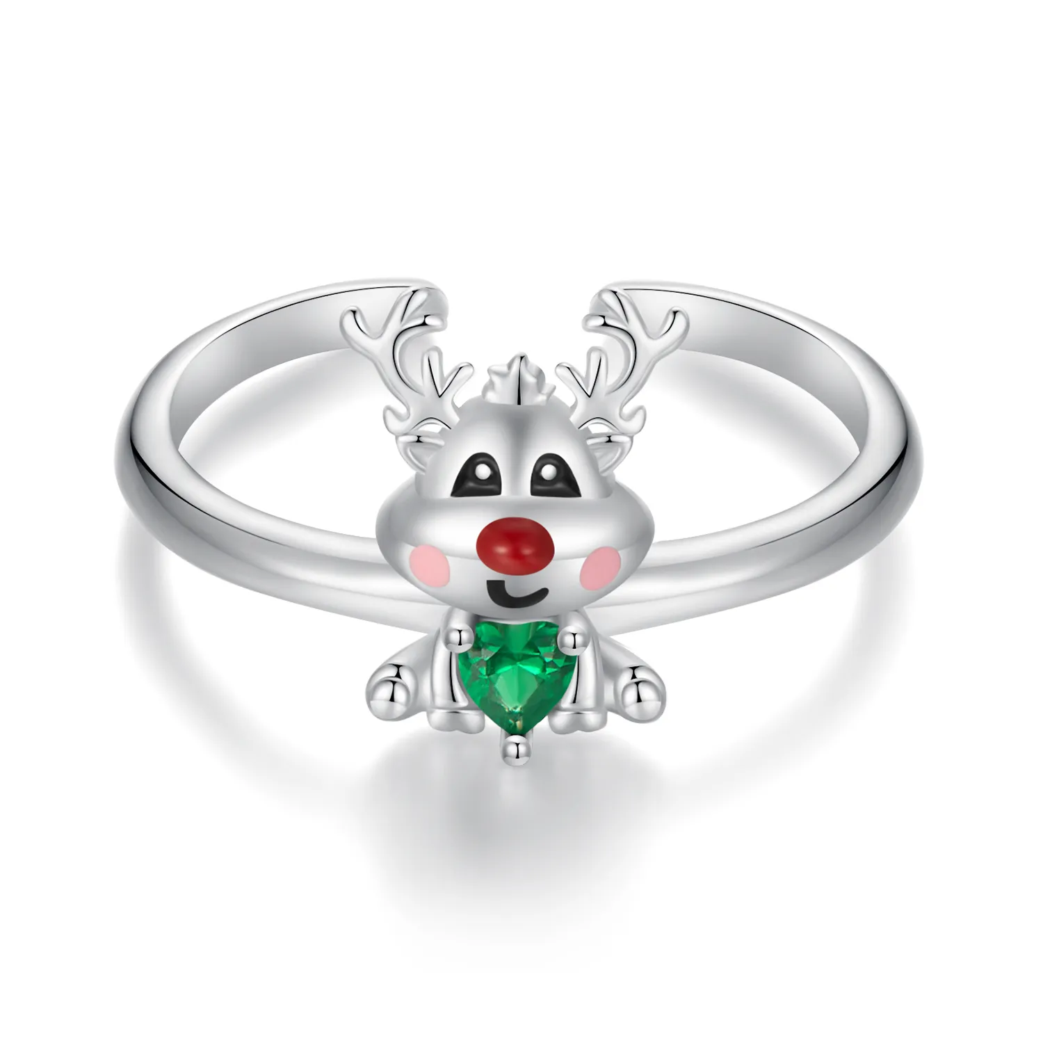 Pandora Style Christmas Reindeer Open Ring - BSR493-E