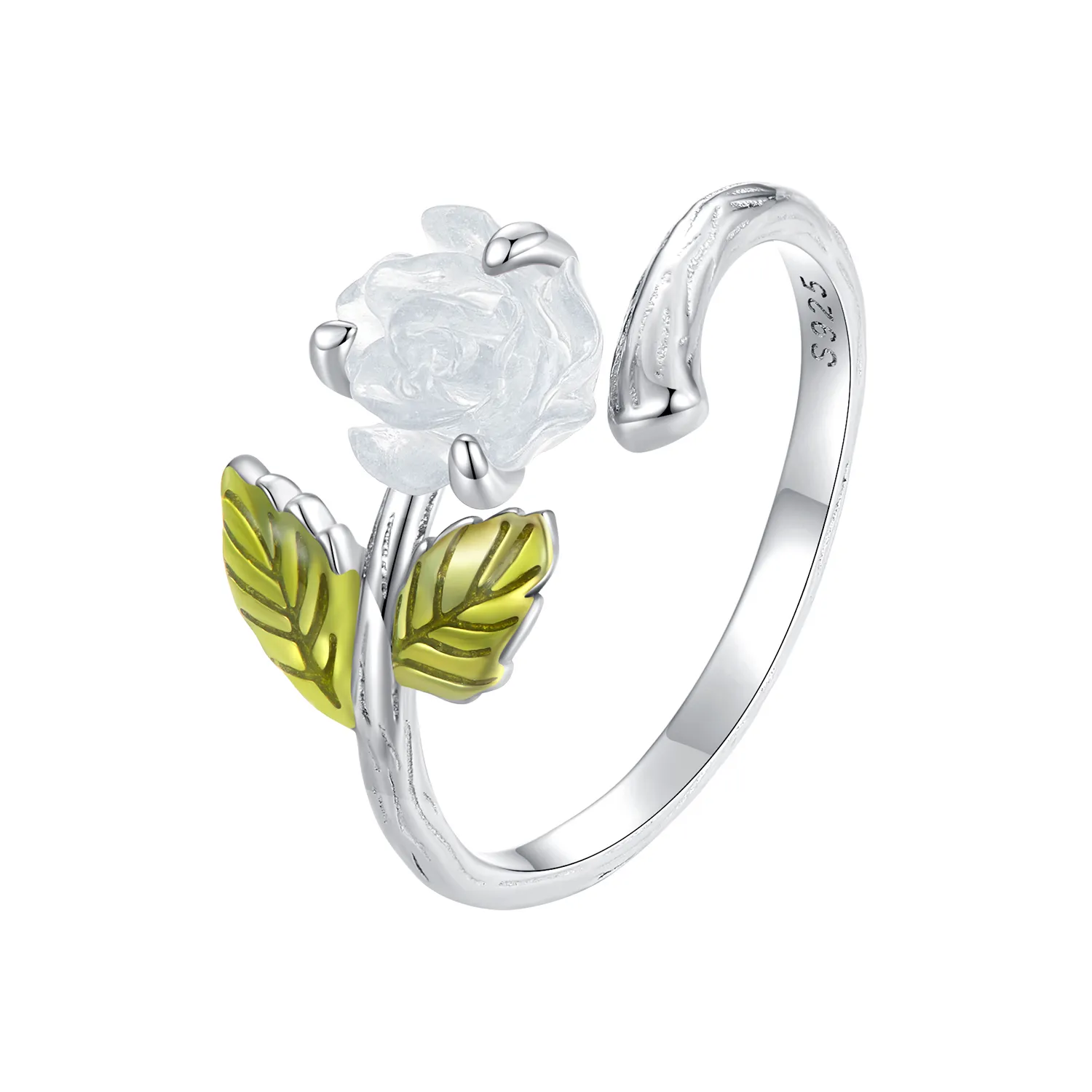 pandora style crystal rose open ring bsr472 pke