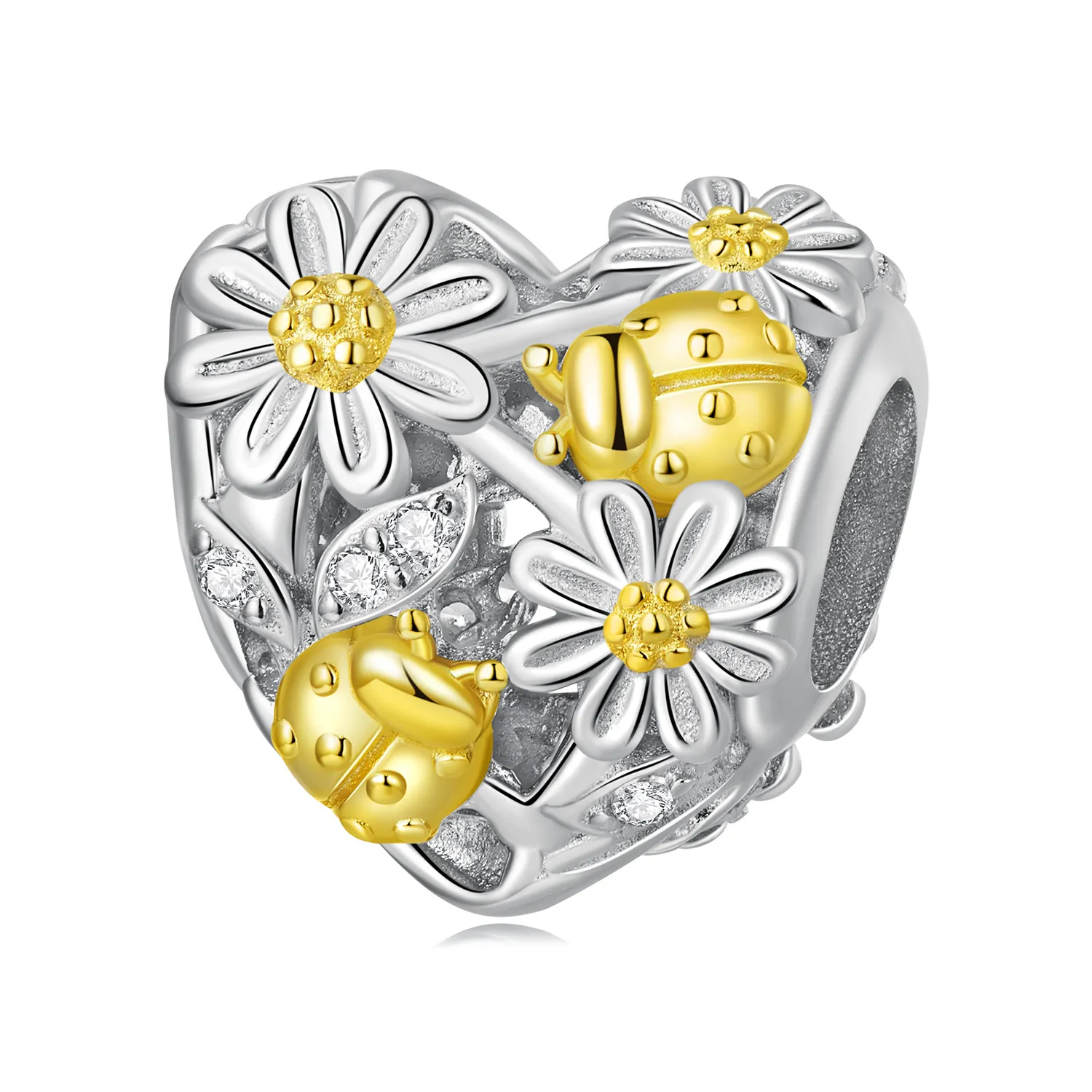 pandora style daisy ladybug charm bsc817