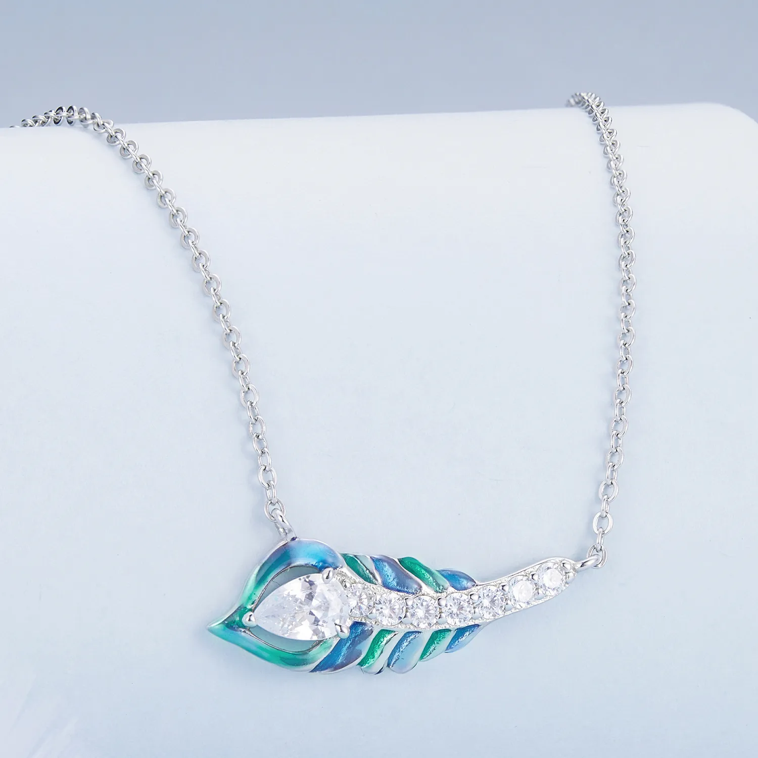 Pandora Style Feather Necklace - BSN346