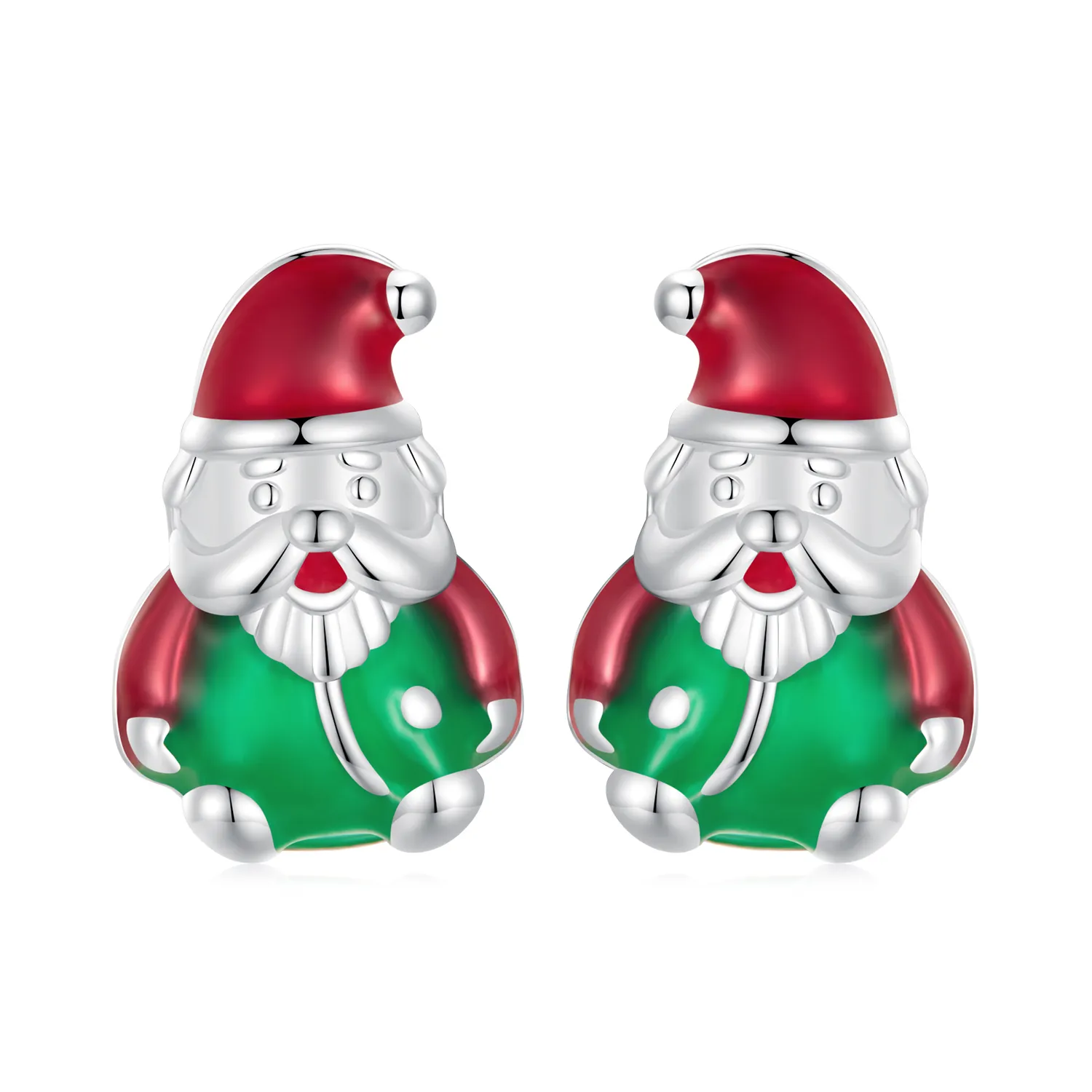 pandora style glow in the dark christmas studs earrings bse918