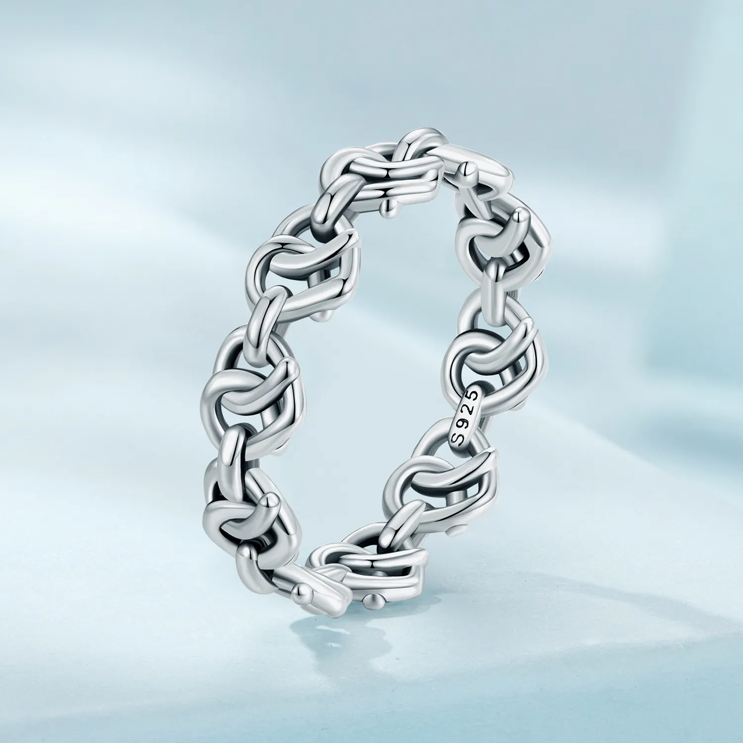Pandora Style Heart Shape Chain Ring - SCR963