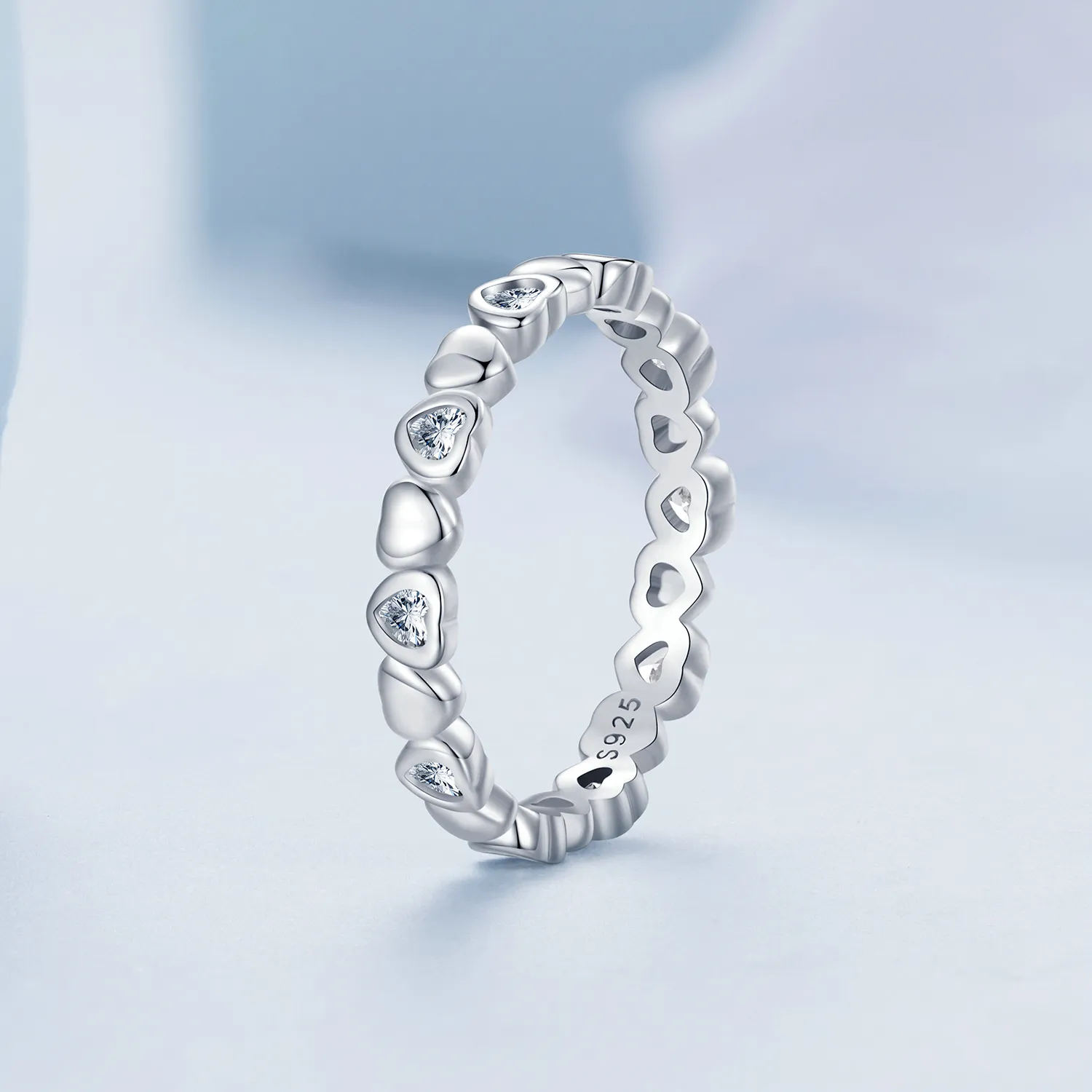 Pandora Style Hearts Ring - BSR421