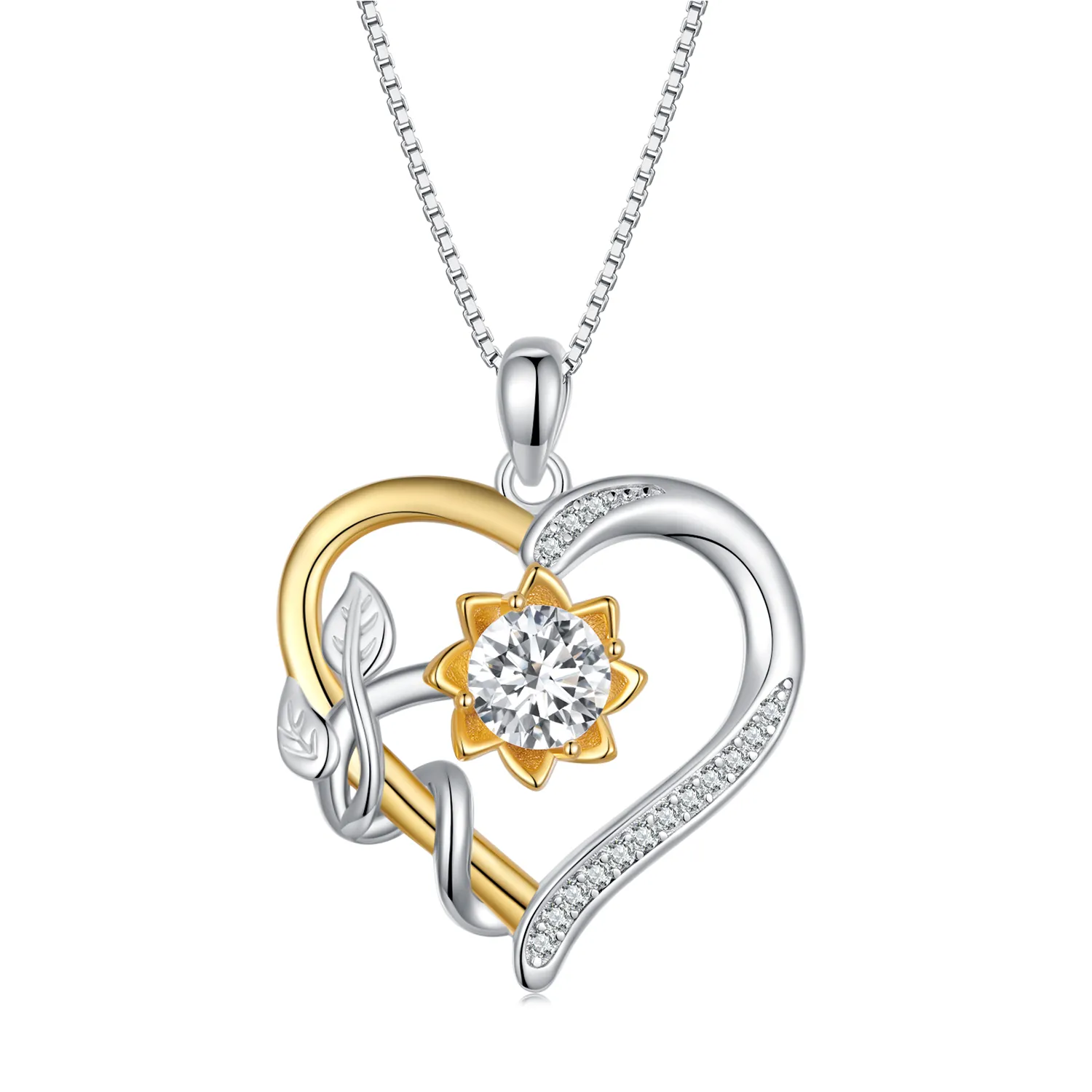 pandora style love moissanite necklace msn012
