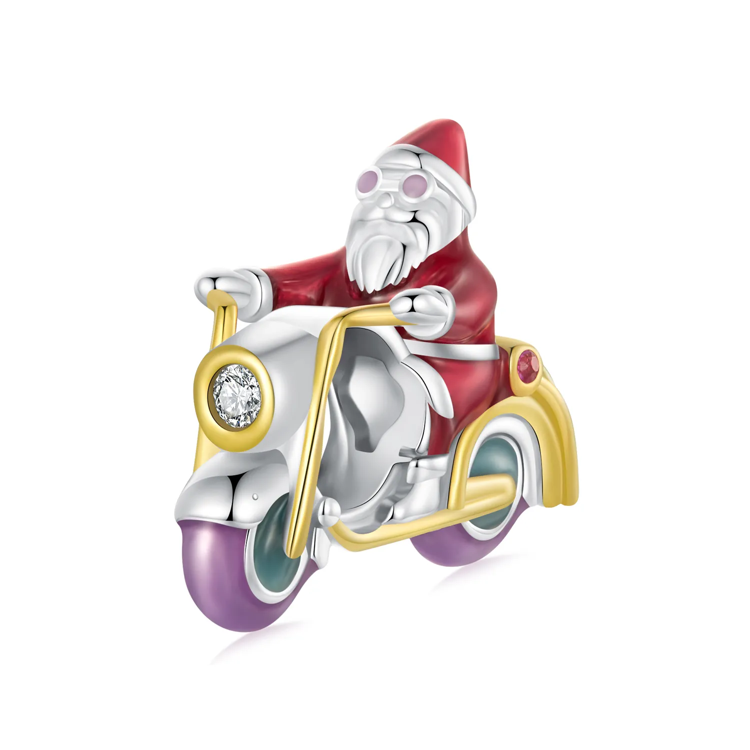 Pandora Style Luminous Santa Claus Is Here Charm - SCC2645