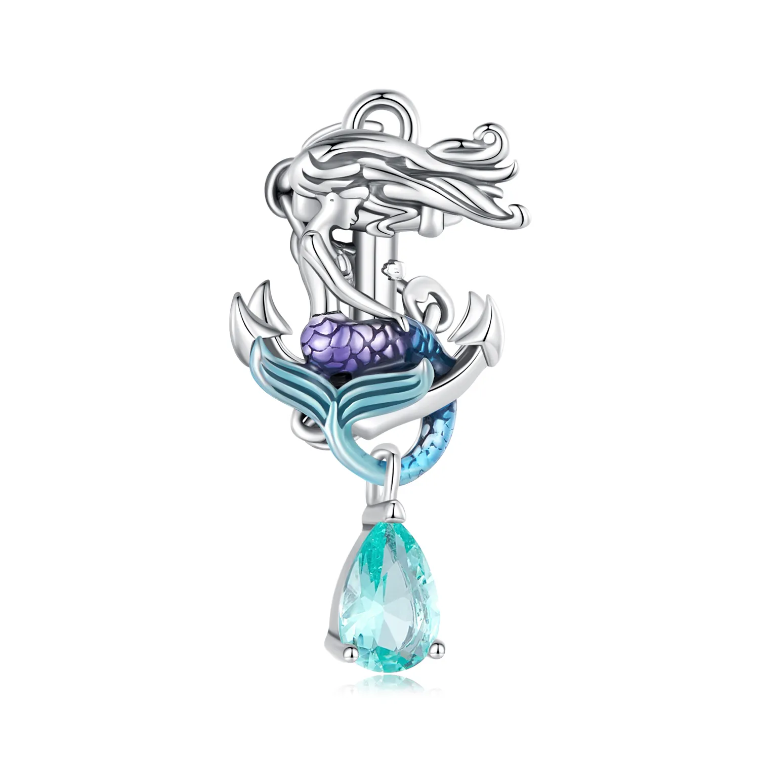 pandora style mermaid anchor charm bsc903