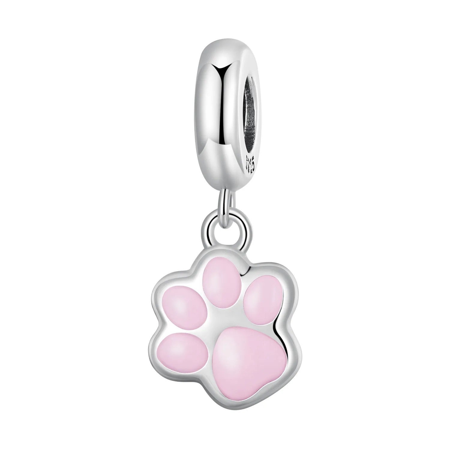 pandora style mini white cat claw dangle scc2476 a