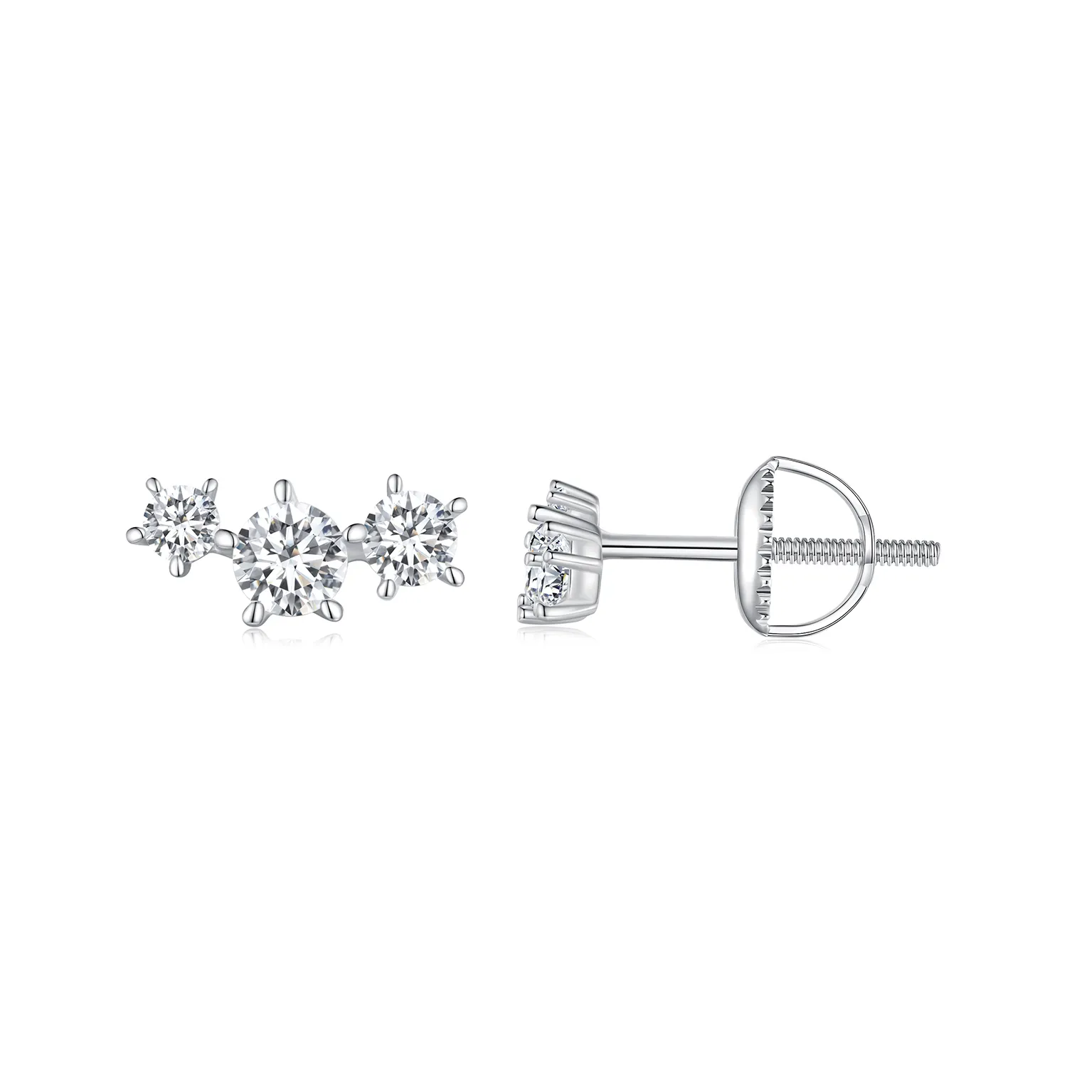 pandora style moissanite studs earrings mse034
