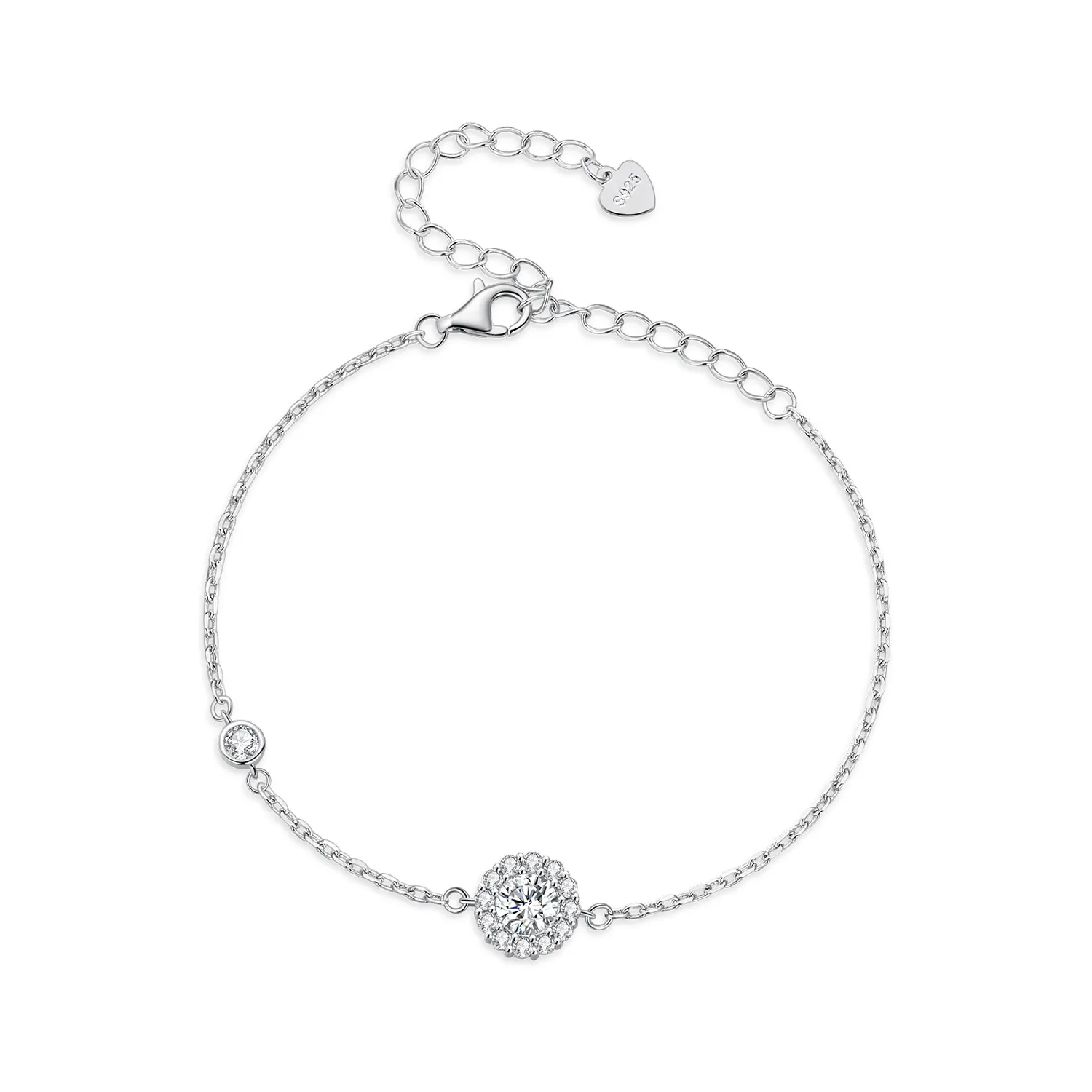 Pandora Style One Carat Simple Bracelet(One Certificate) - MSB007
