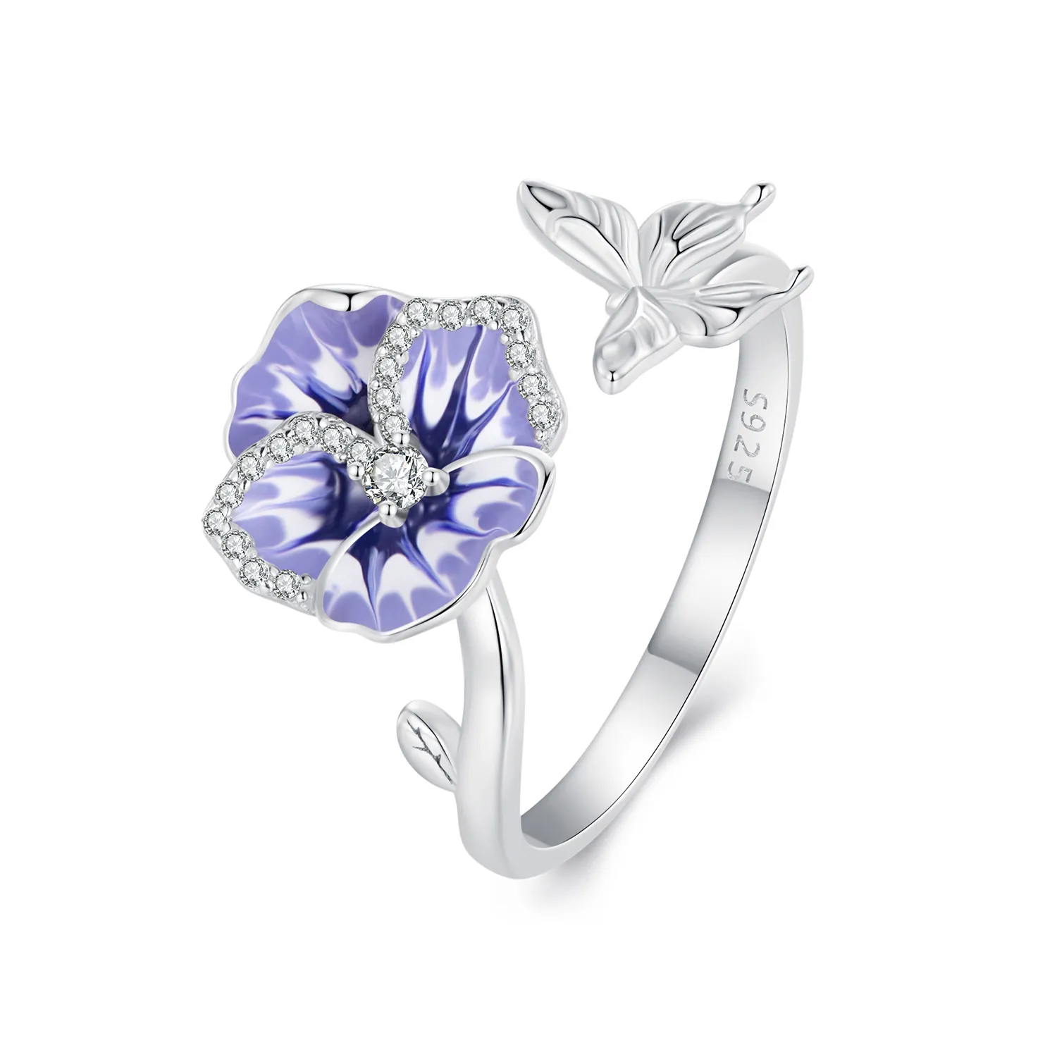 pandora style pansy ring bsr452 e