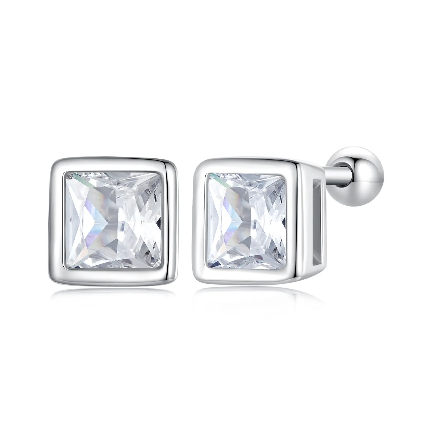 pandora style princess zirconia studs earrings bse885 l