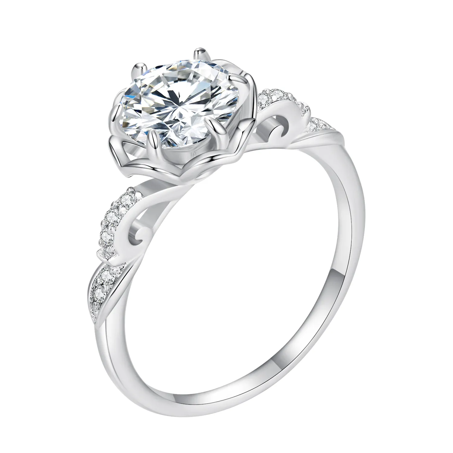Pandora Style Romantic Rose Ring - BSR387