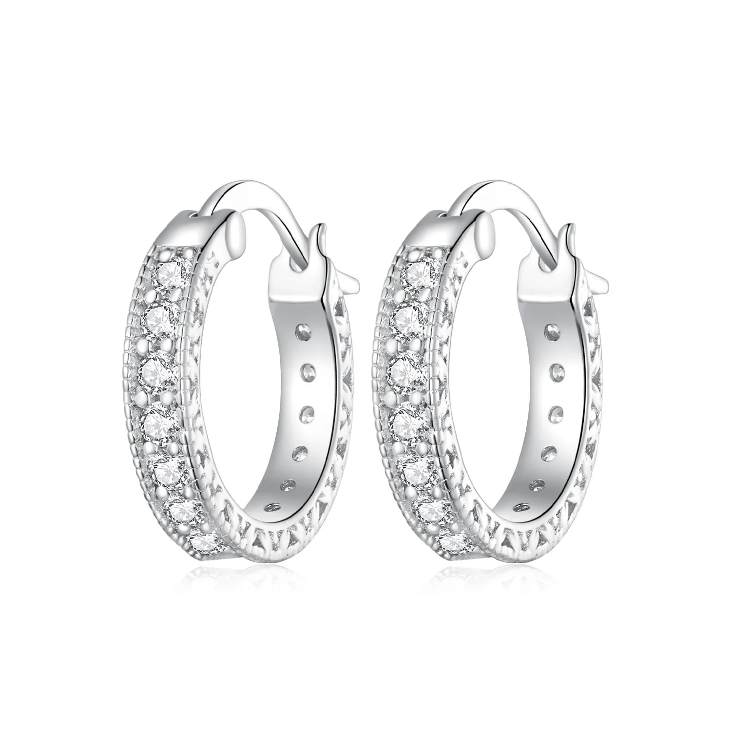 pandora style shine hoop earrings bse868