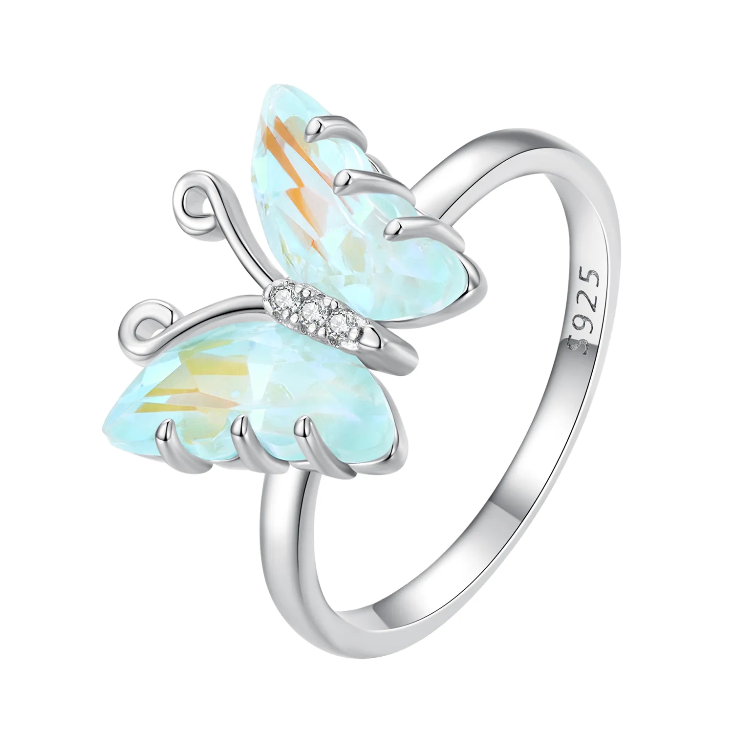 pandora style symphony butterfly ring scr912