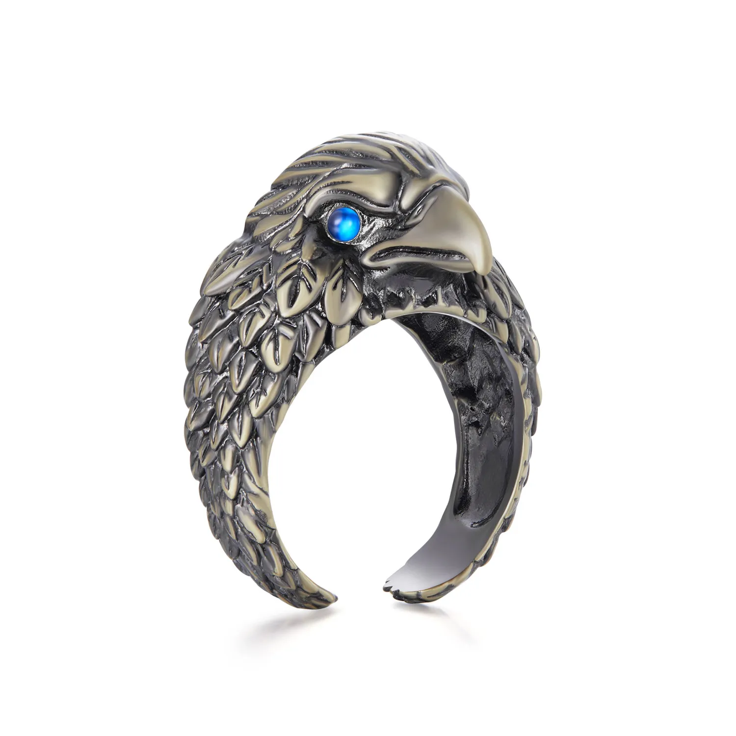 pandora style vintage eagle ring open ring yir239