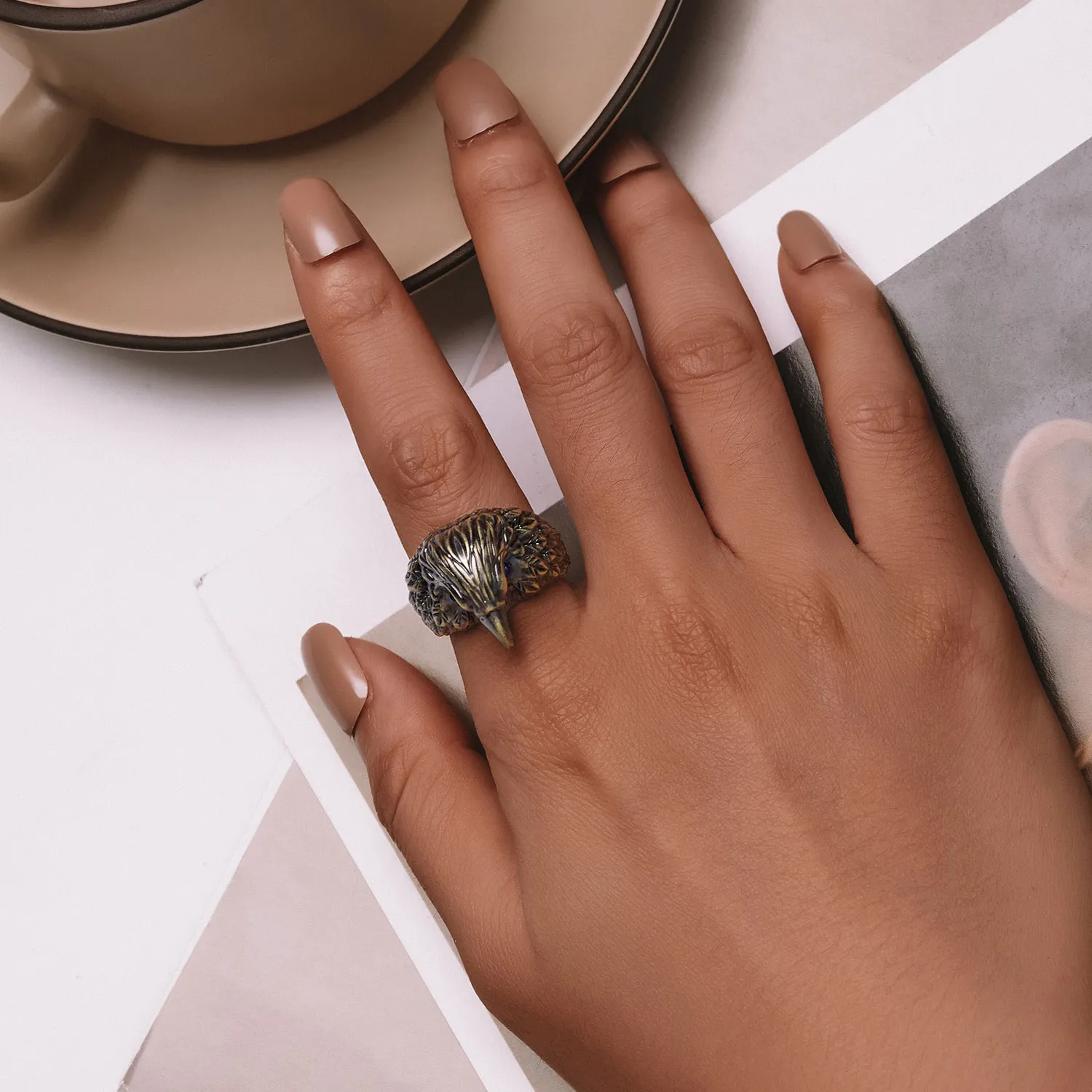 Pandora Style Vintage Eagle Ring Open Ring - YIR239