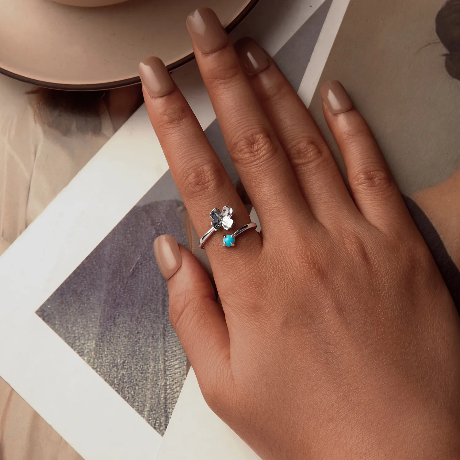 Four leaf clover pandora ring deals