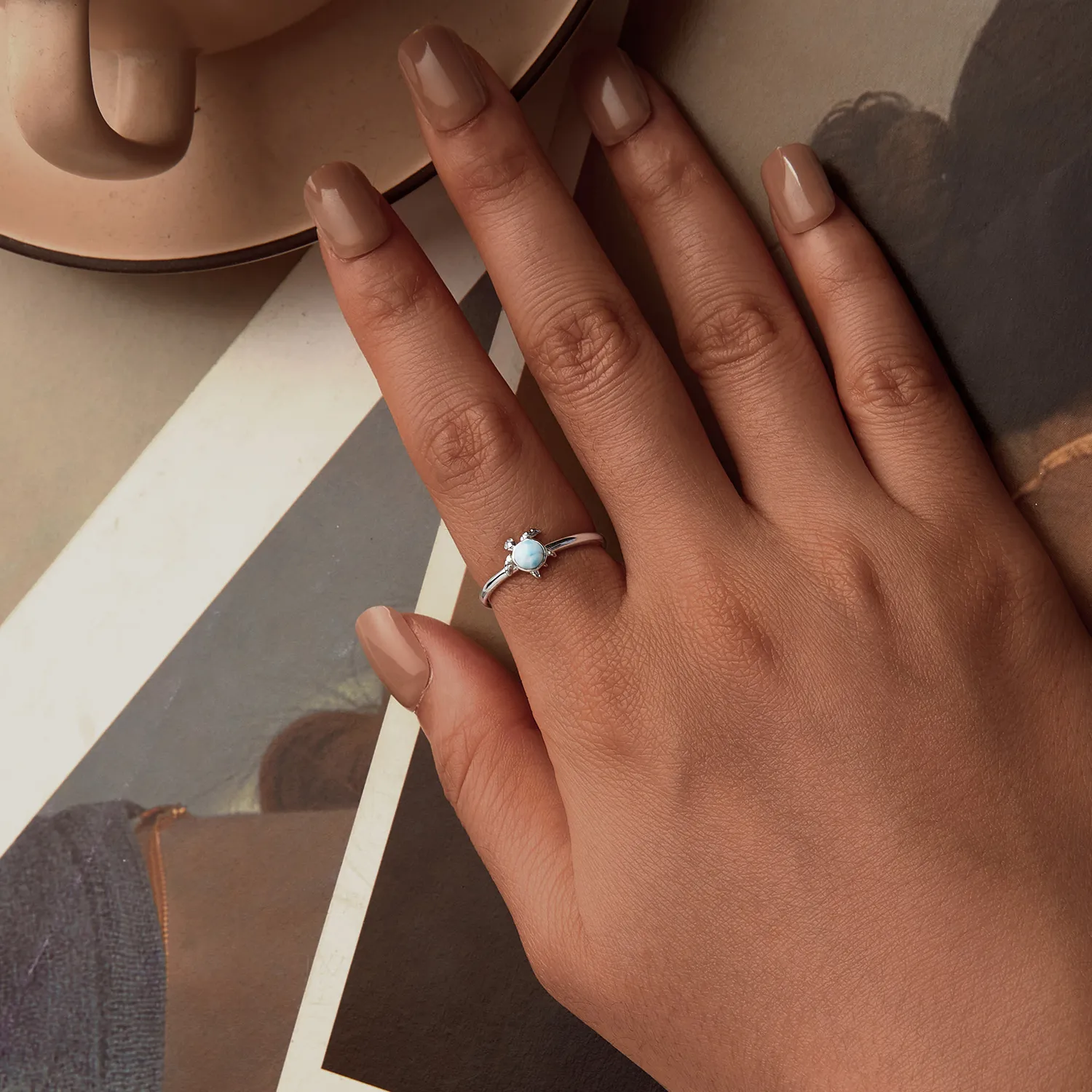 Pandora turtle ring top