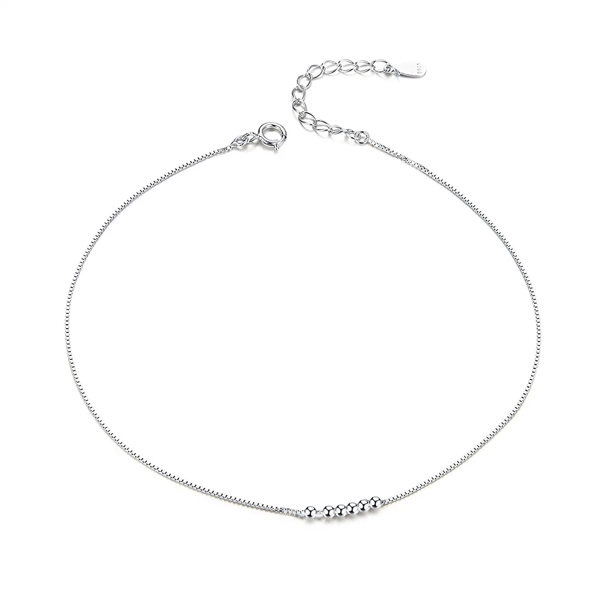 silver helical anklet sct007