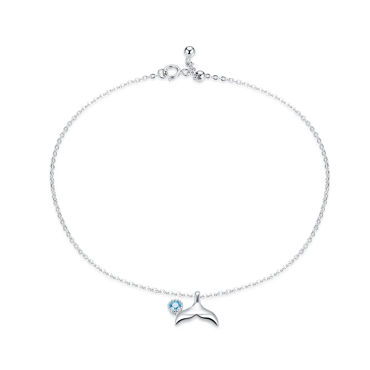 silver mermaid tail anklet sct004