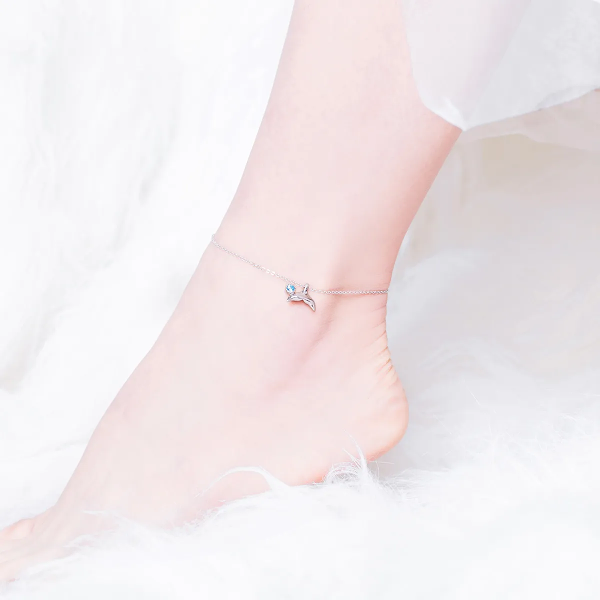 Silver Mermaid Tail Anklet - SCT004