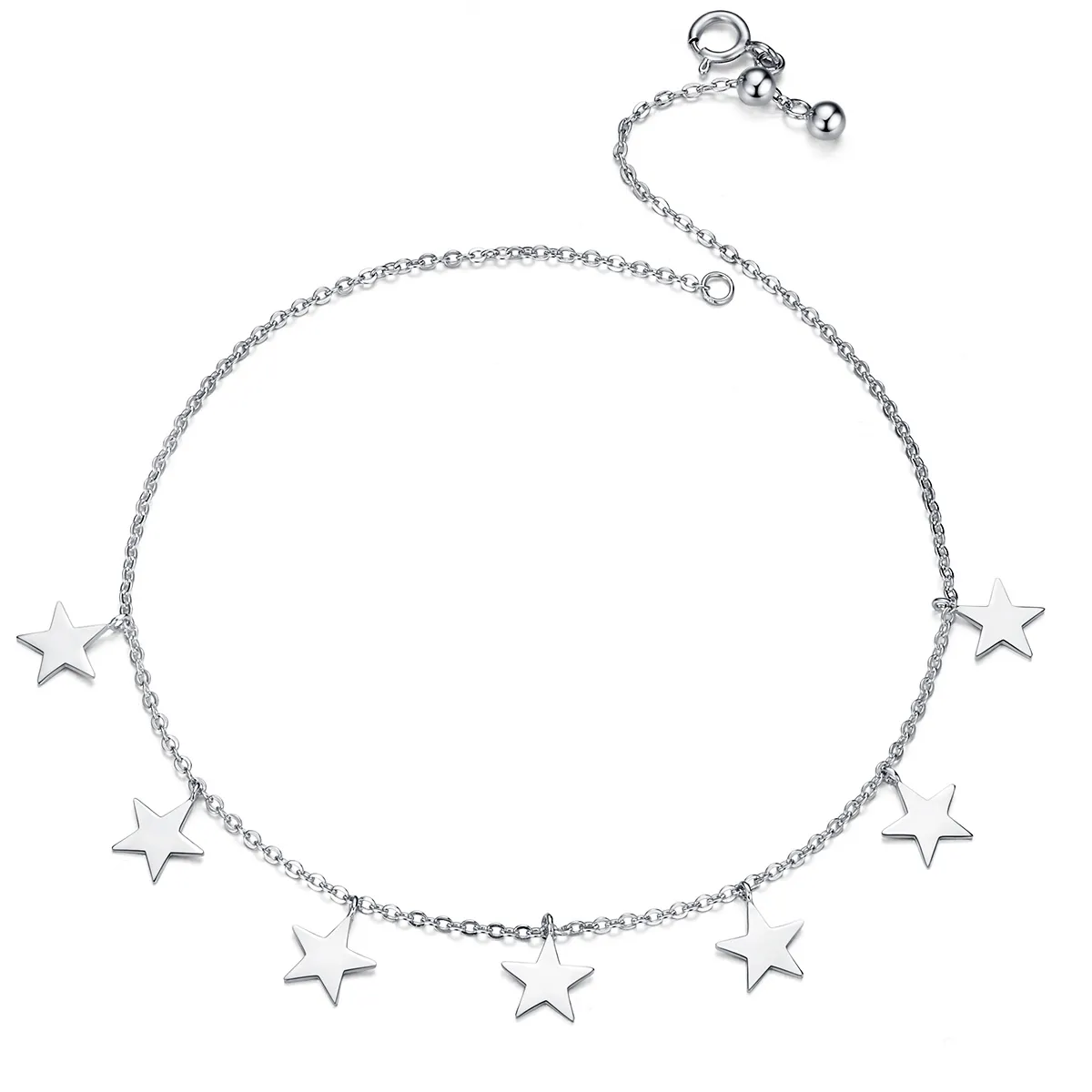 silver stars anklet sct008