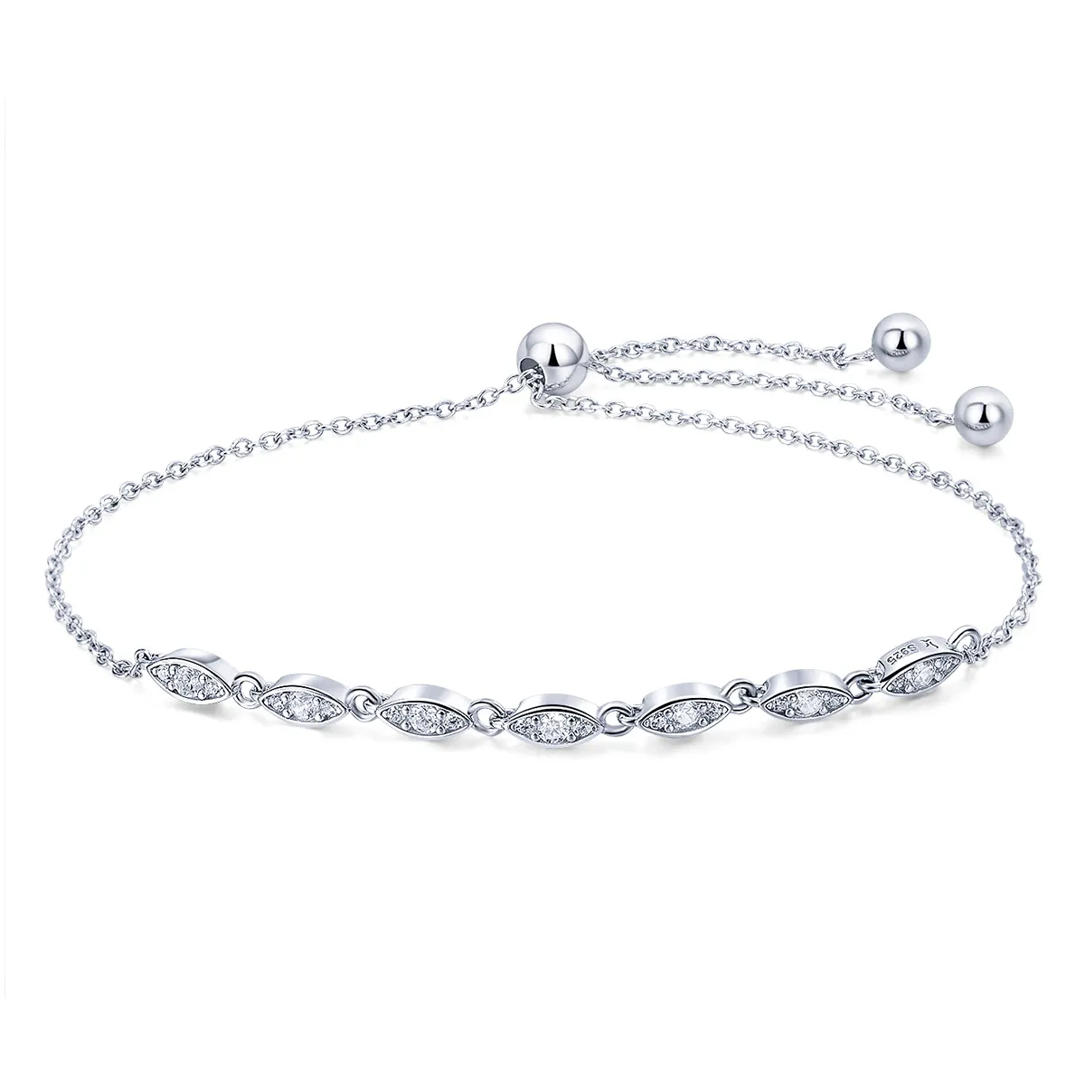 Pandora Style Silver Beauty of Simplicity Chain Slider Bracelet - SCB086